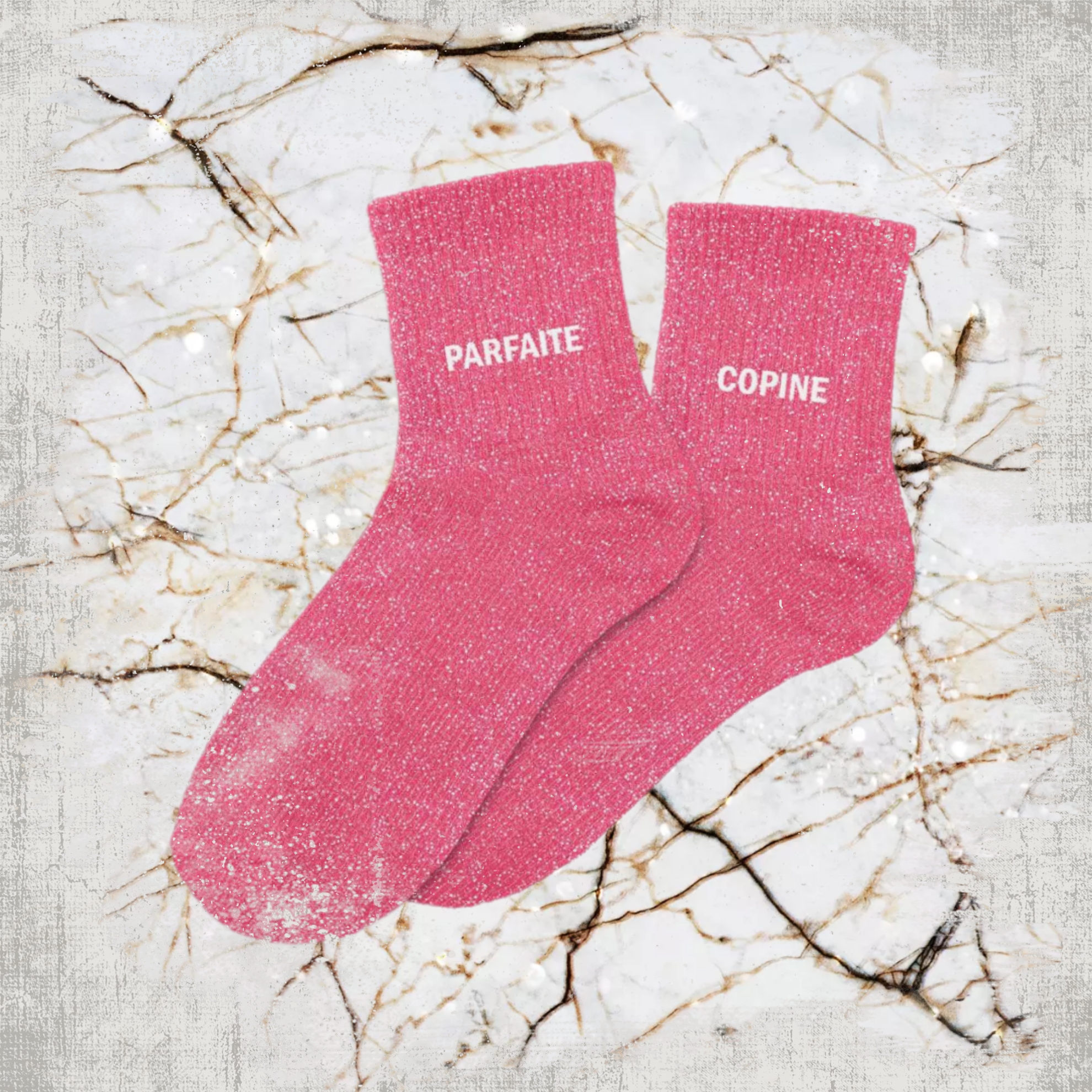 👯‍♀️ Chaussettes à Paillettes "Parfaite Copine"