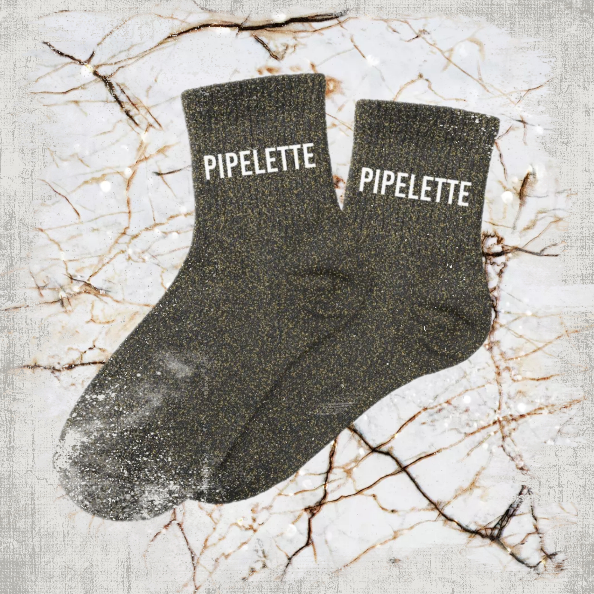 🗣️ Chaussettes à Paillettes "Pipelette"