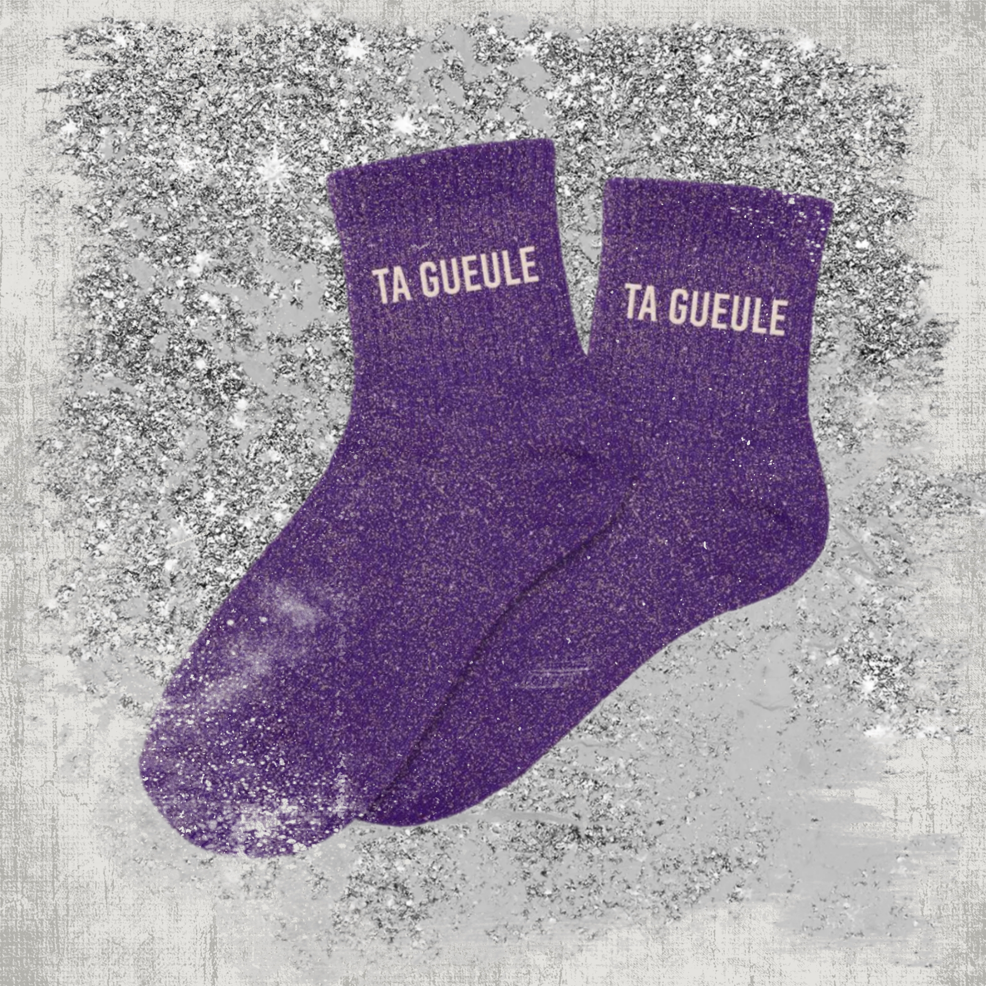 🔇 Chaussettes à Paillettes "Ta G**ule"
