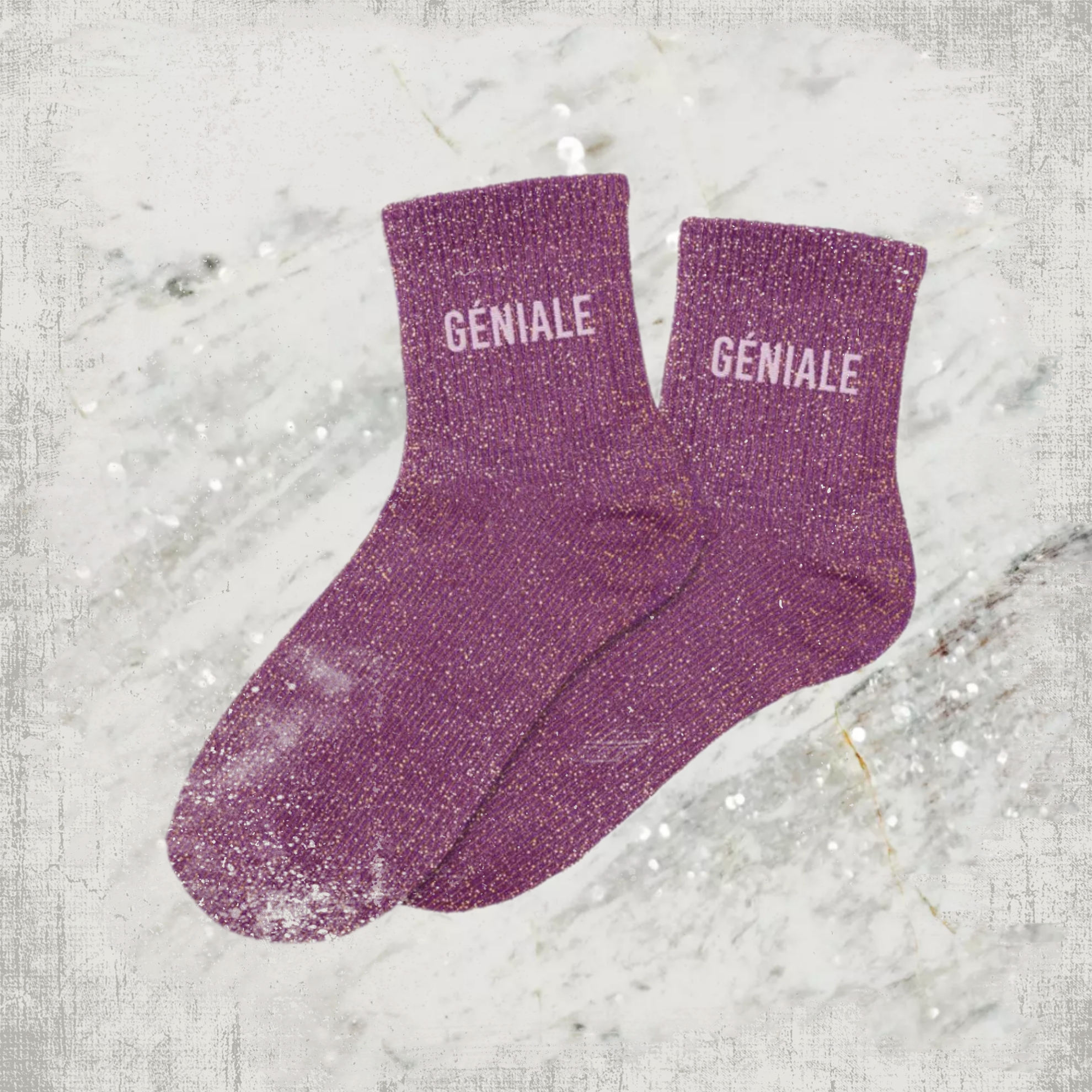 🌟 Chaussettes à Paillettes "Géniale"