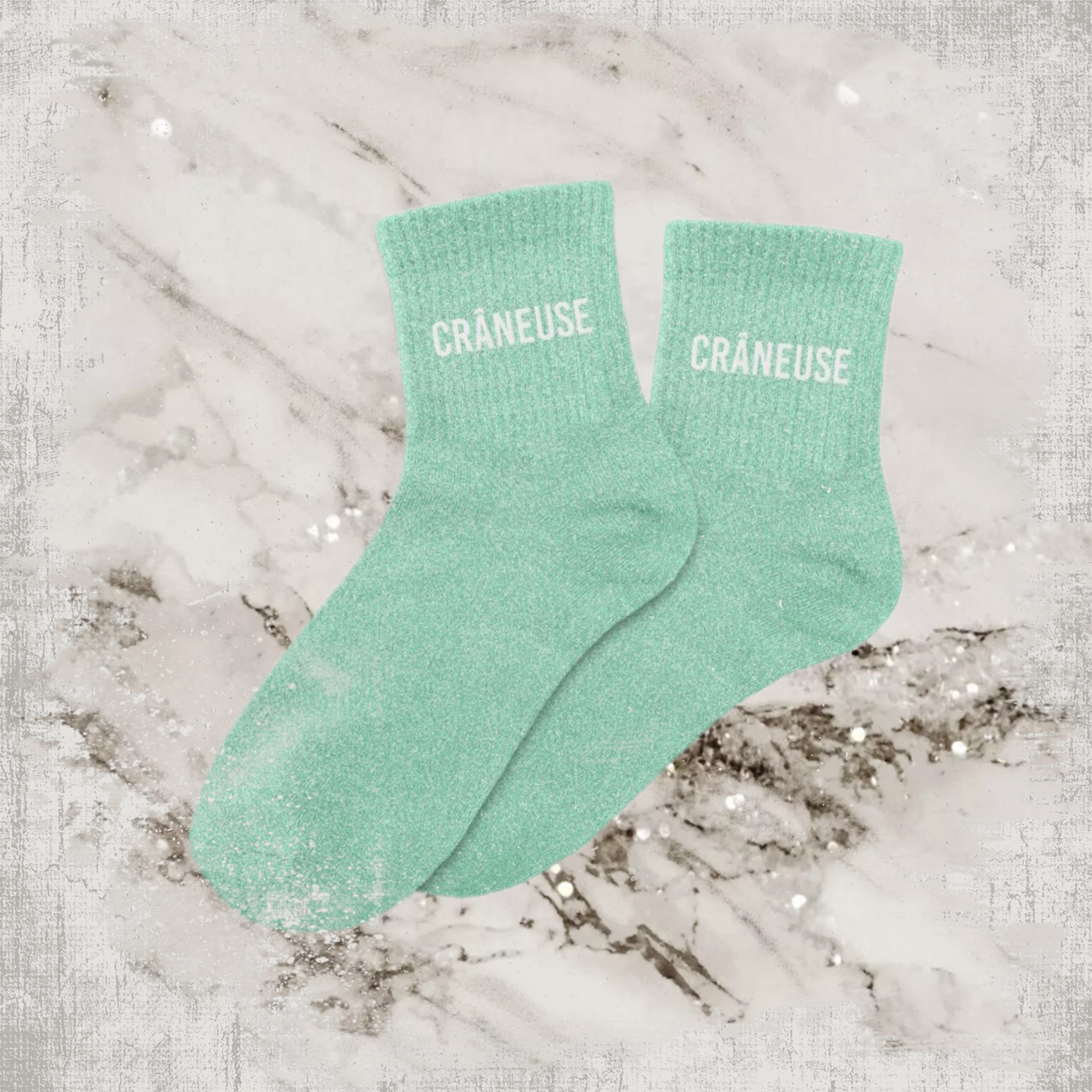 😎 Chaussettes à Paillettes "Crâneuse"