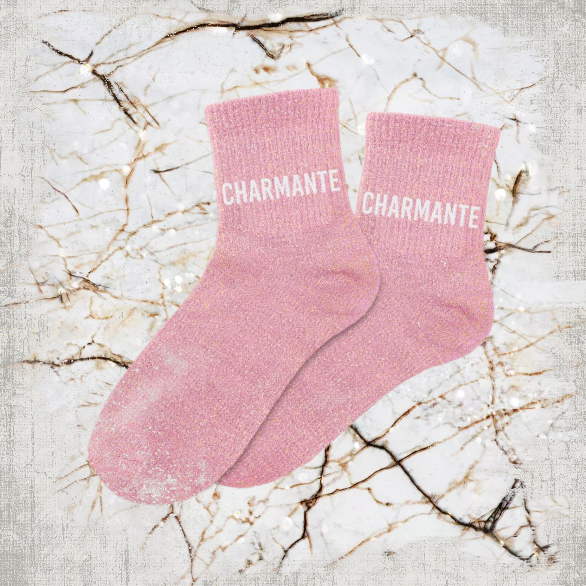 🌸 Chaussettes à Paillettes "Charmante"