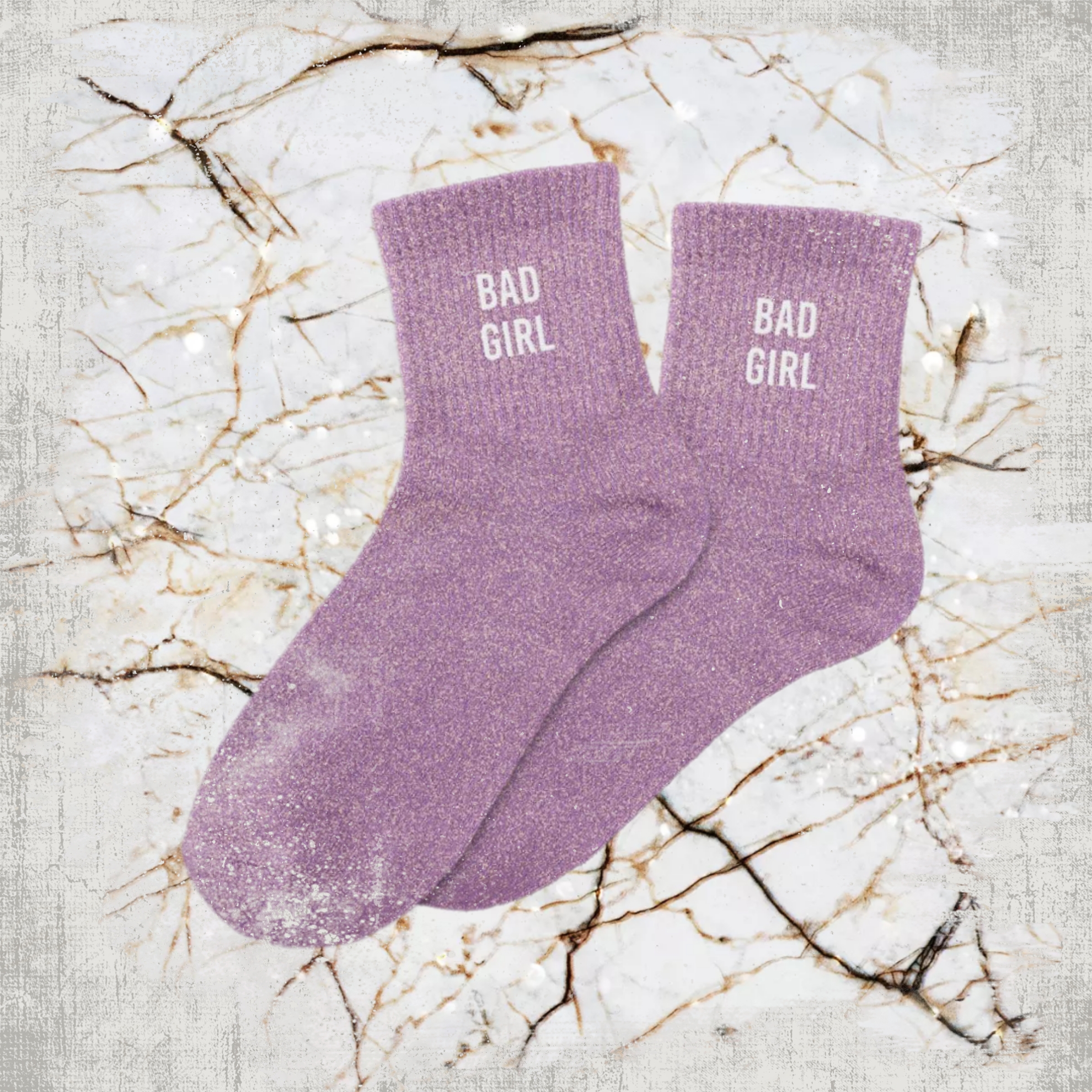 🖤 Chaussettes à Paillettes "Bad Girl"