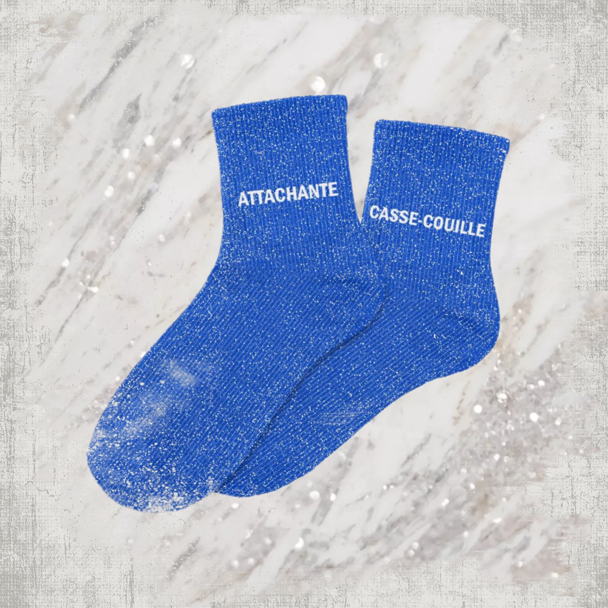 💥 Chaussettes à Paillettes "Attachante Casse-Couille"