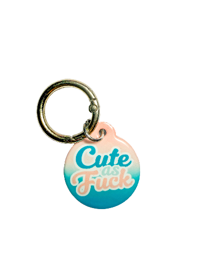 Cute as Fuck Pet ID Tag – Pastel Ombre Edition