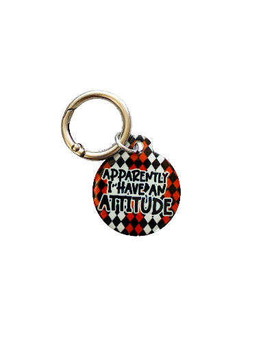 It’s Me, I’m the Problem Pet ID Tag – Harlequin Pattern