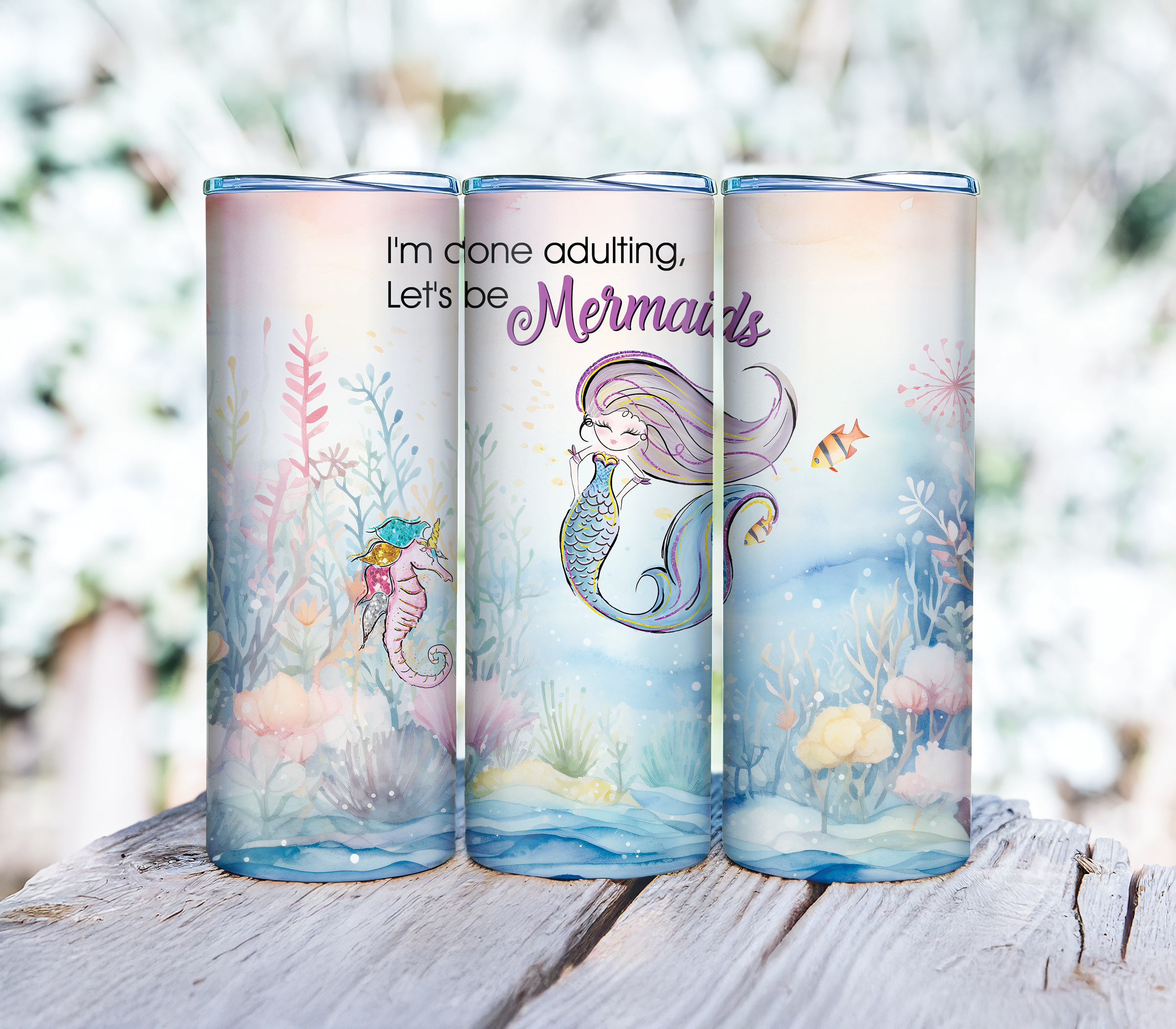 Mermaid-themed Tumbler