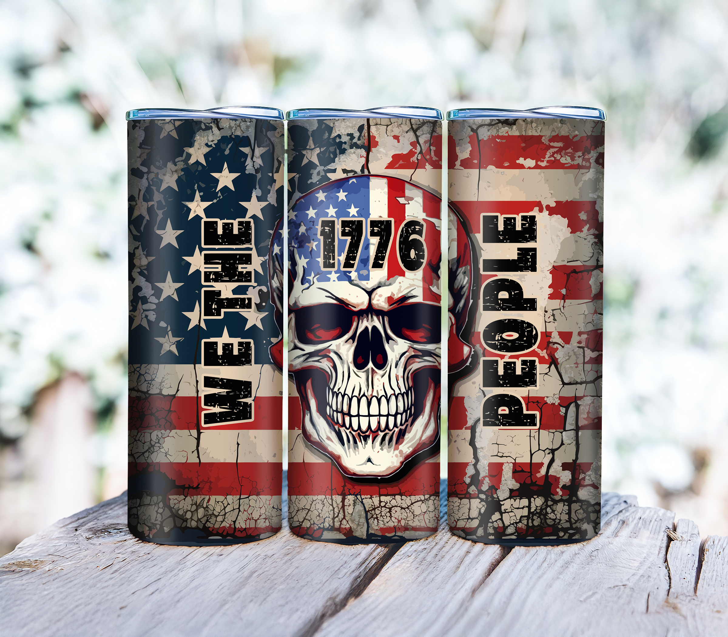 Patriotic 1776 Flag Tumbler