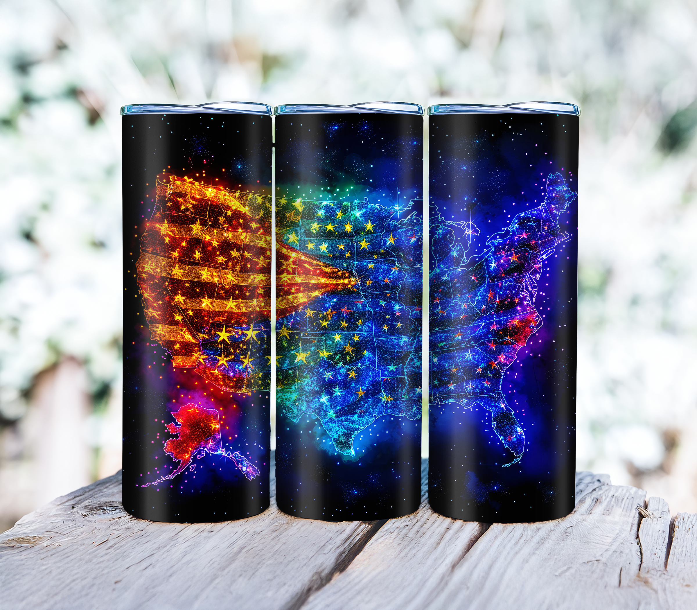 USA Map Galaxy Tumbler