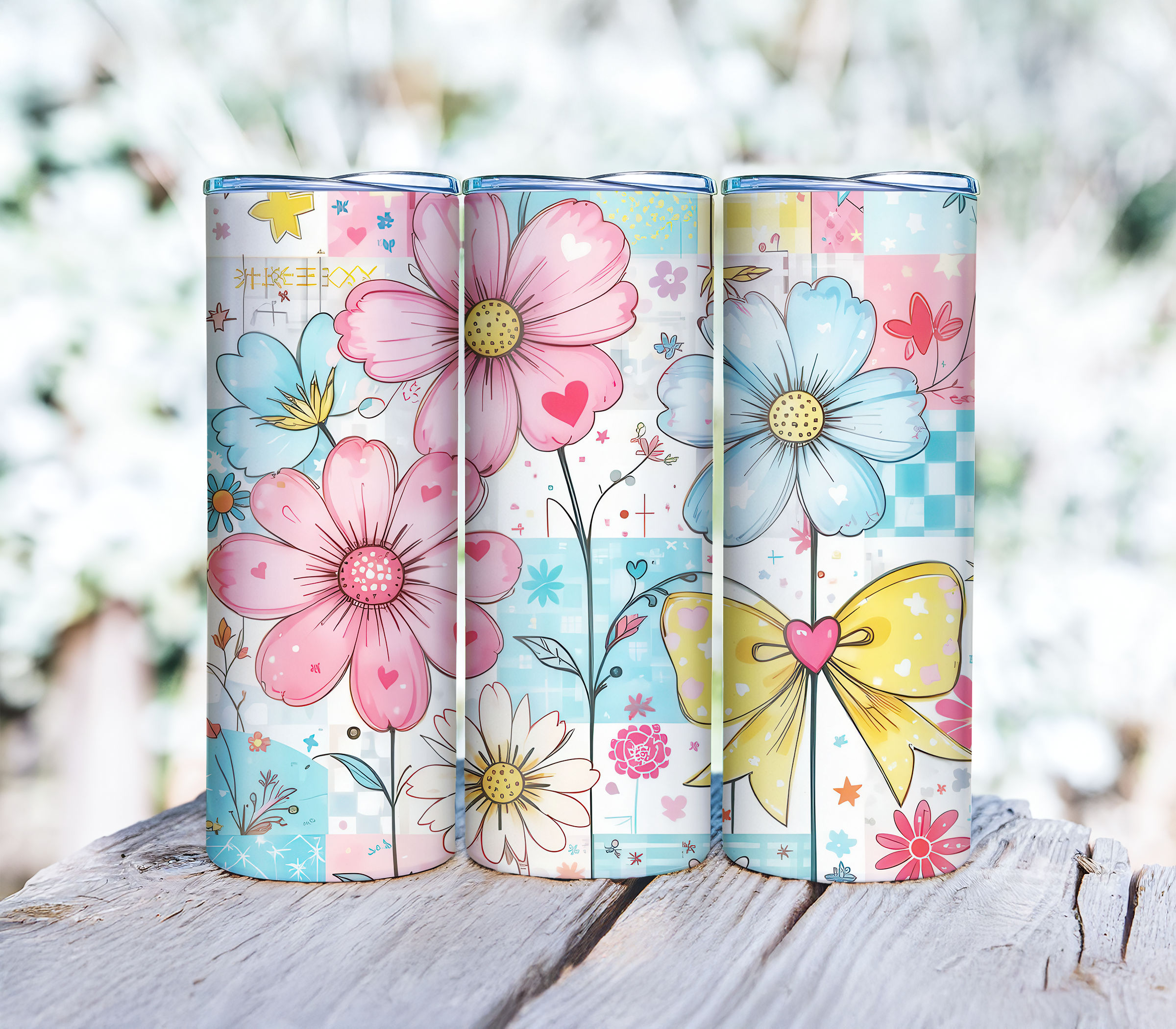 Floral Pattern Tumbler