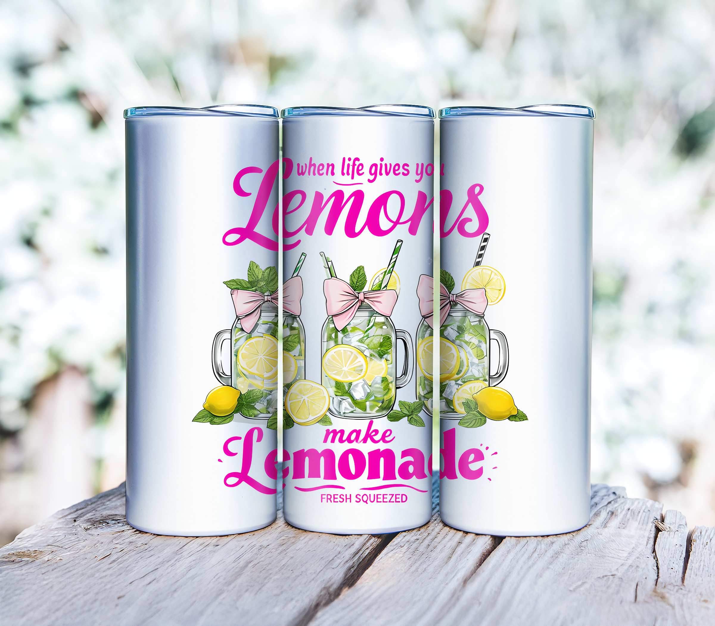 Lemonade-Themed Tumbler