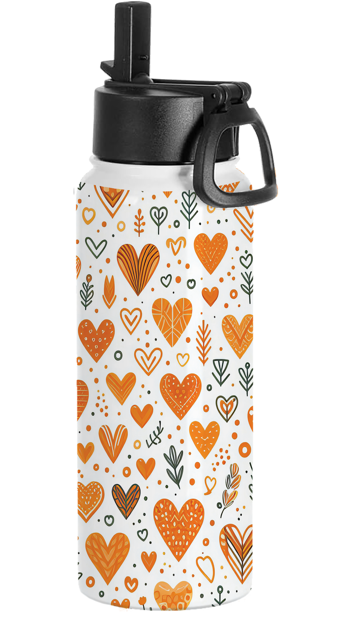 Heart Patterned Water Bottle