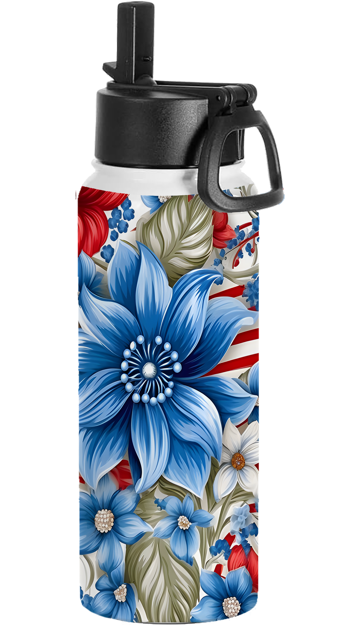 Floral Print Water Bottle