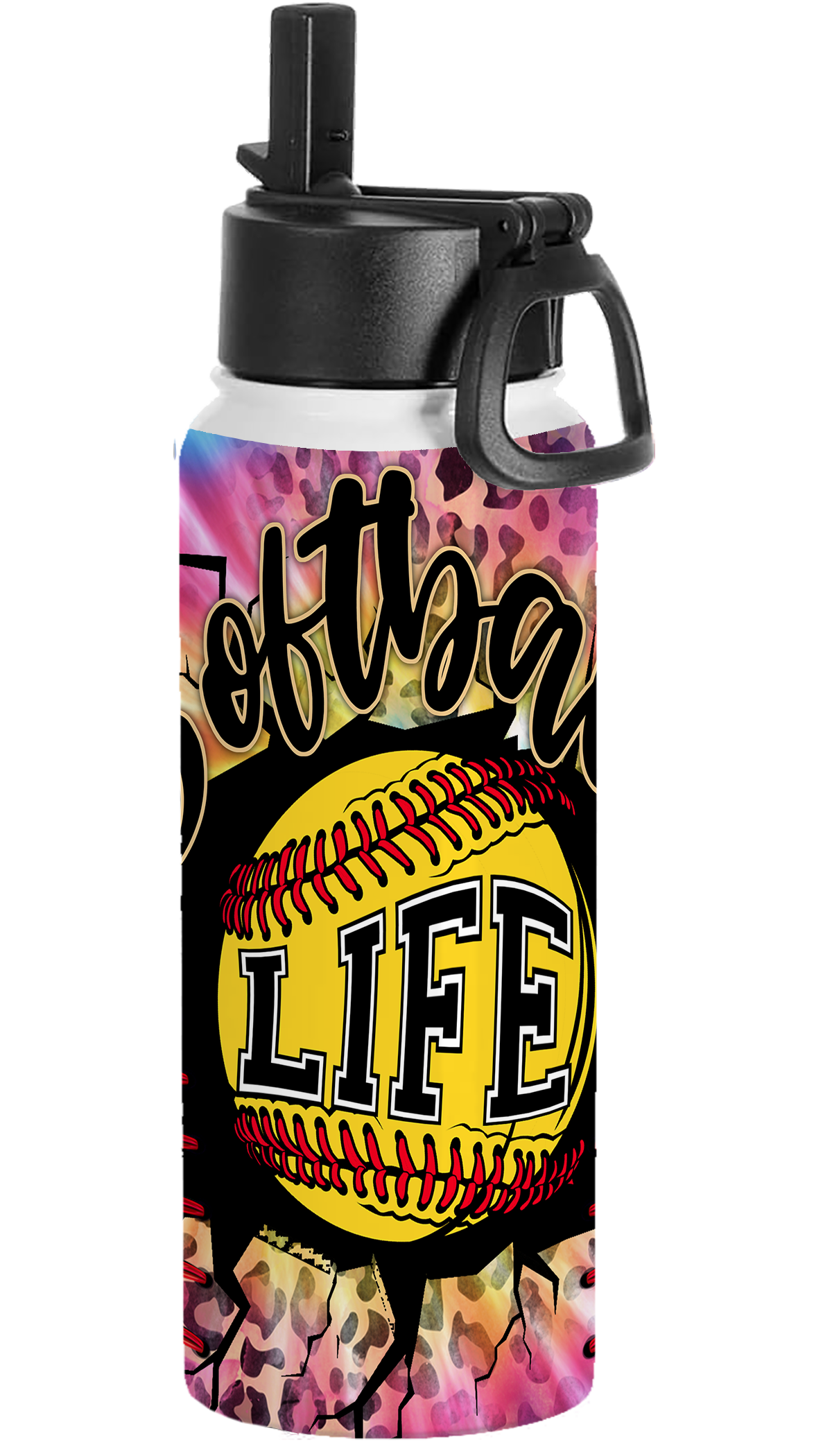 Softball Life Water Bottle