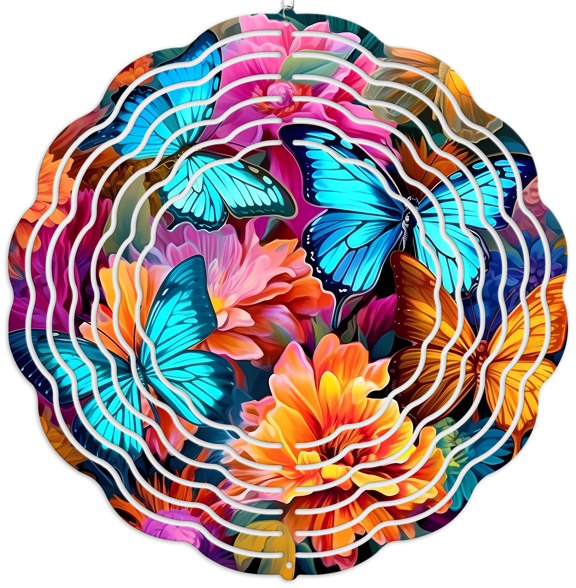 Vibrant Butterfly Wind Spinner