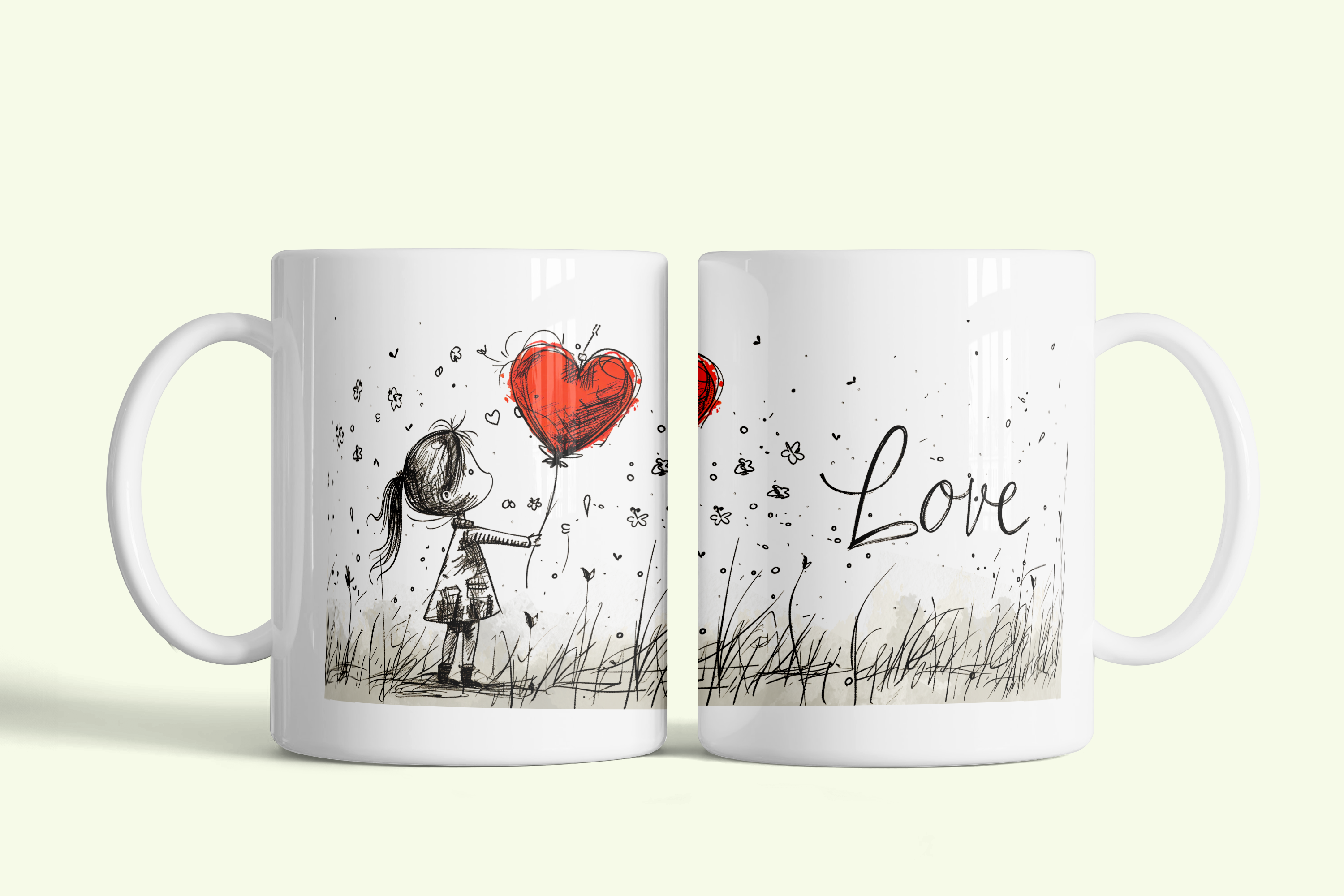 Love-Themed Ceramic Mug
