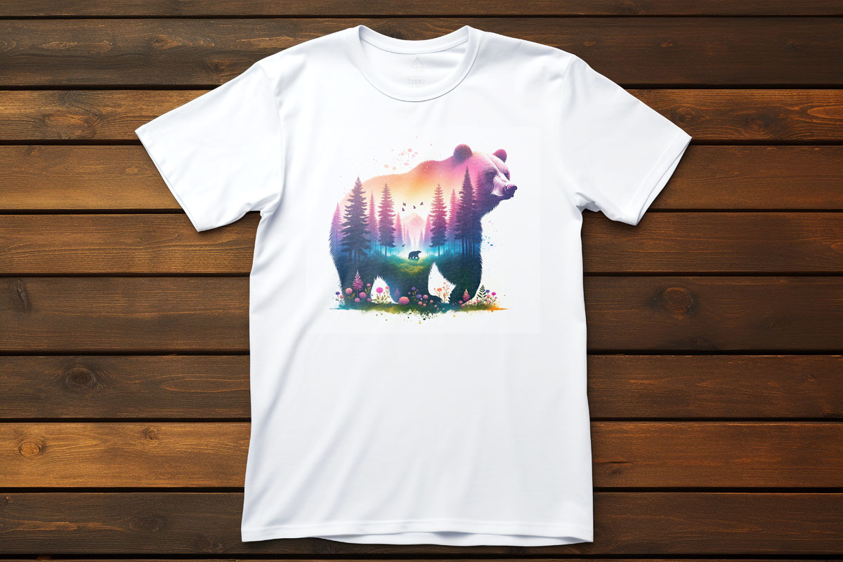Bear Forest Graphic T-Shirt
