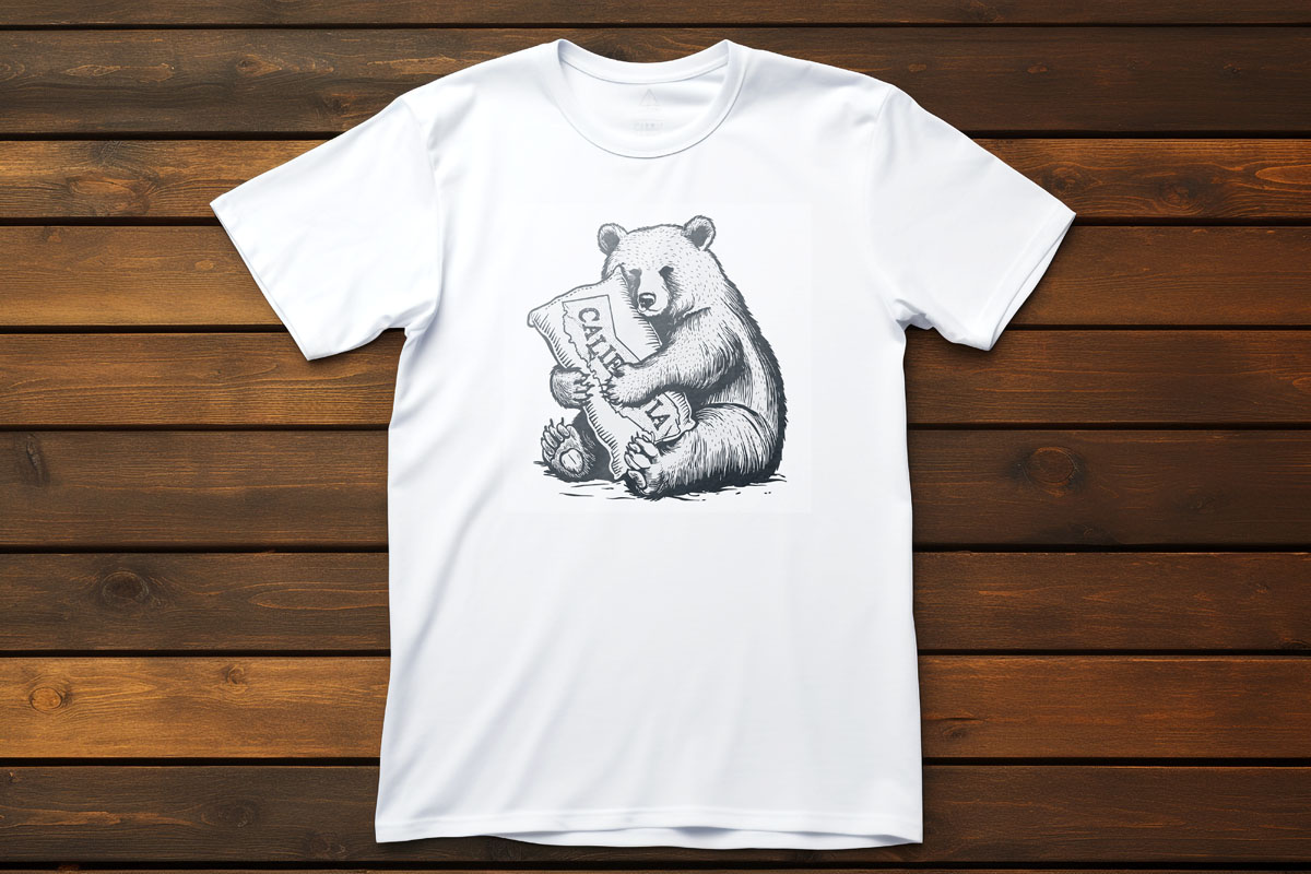 Bear With California Pillow T-Shirt