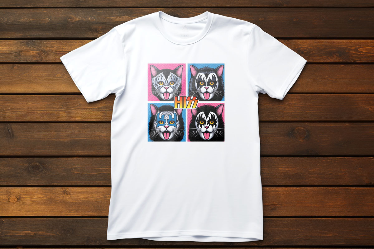Cartoon Cat Pop Art T-shirt
