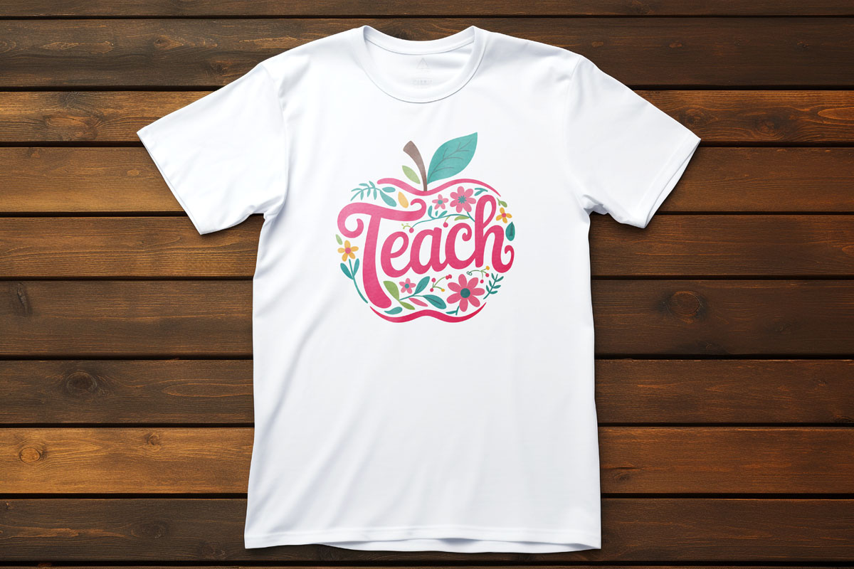Teach Apple Graphic T-Shirt