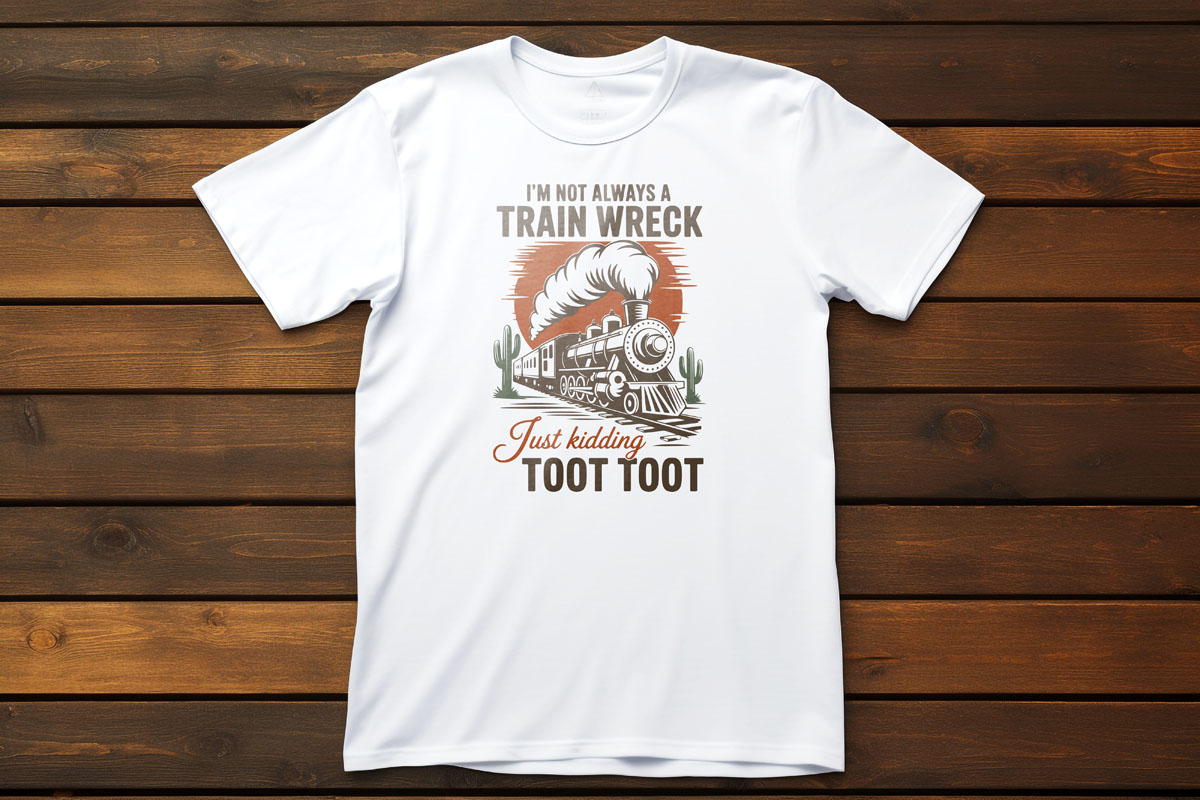 Train Wreck Graphic T-Shirt