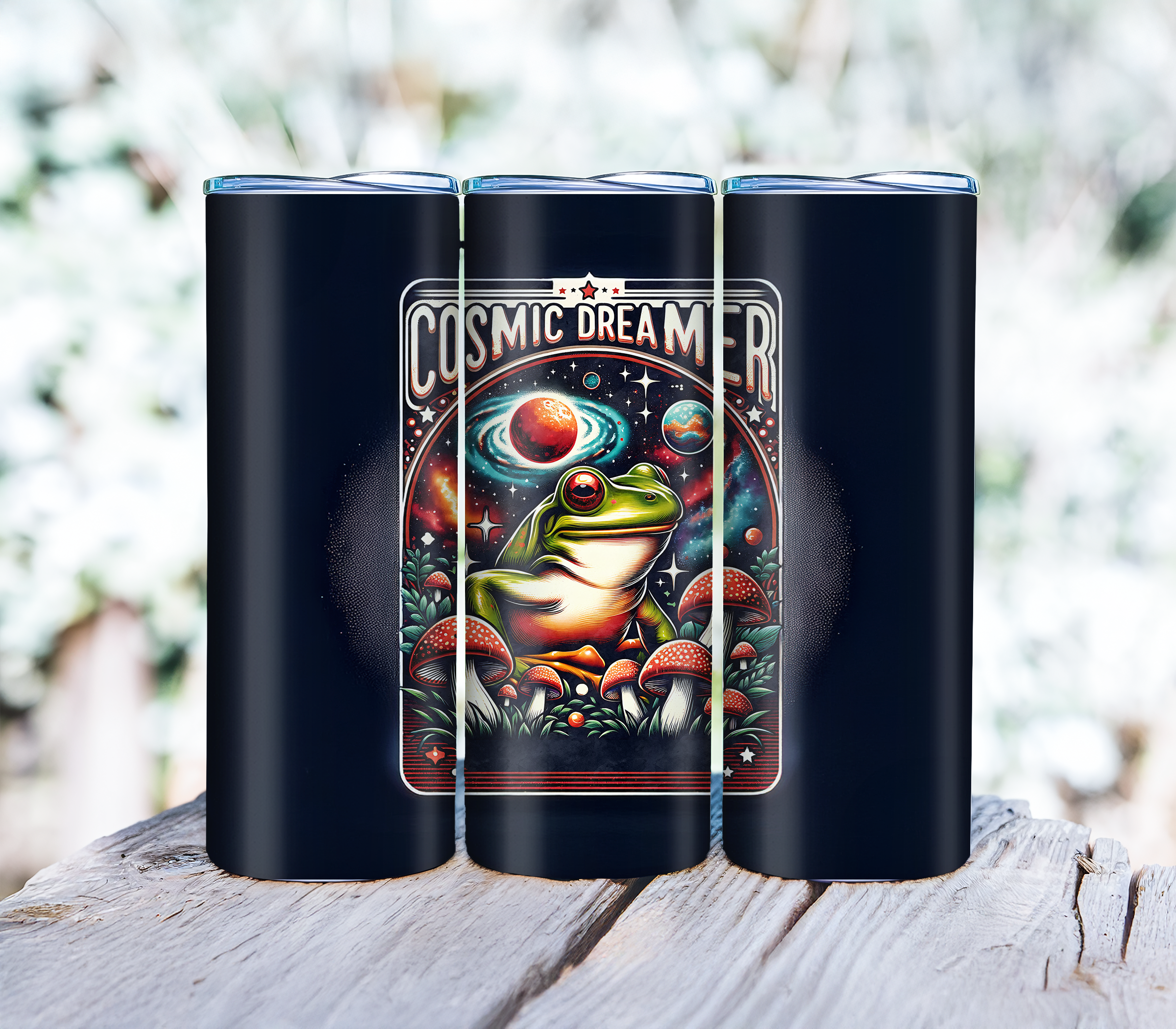 Cosmic Dreamer Frog Tumbler