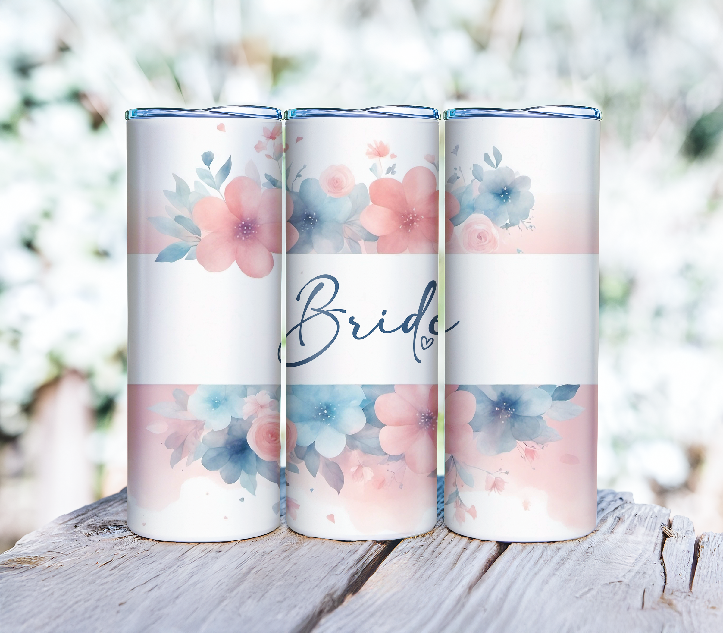 Bride Floral Tumbler