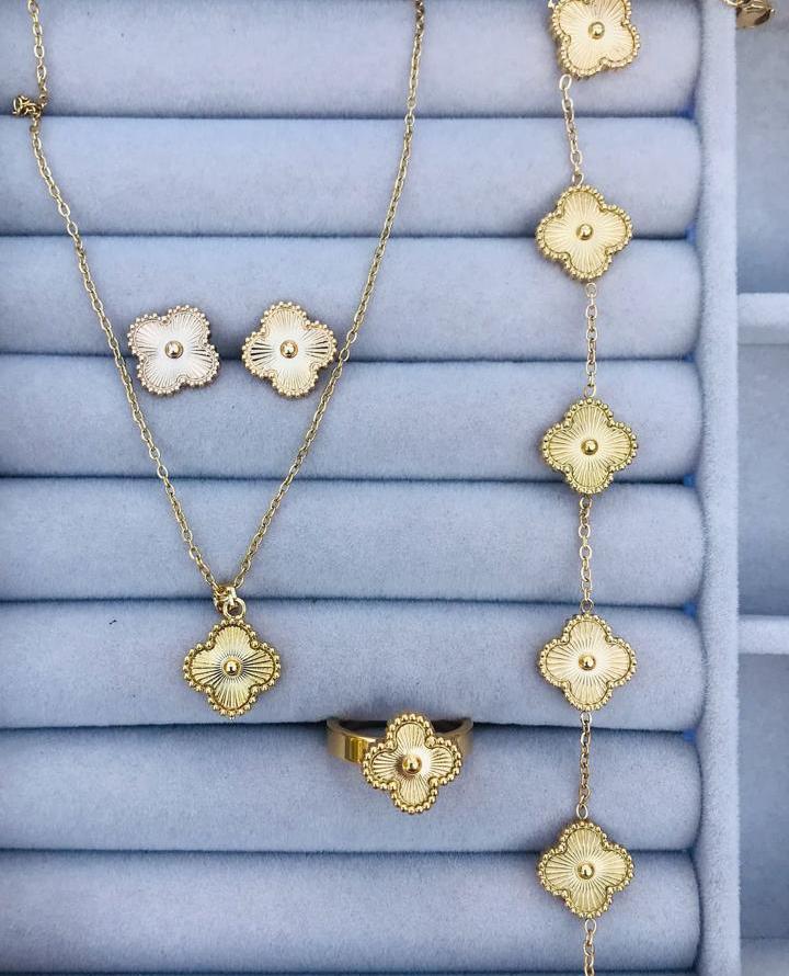 Premium Quality Stainless Steel Golden Clover set