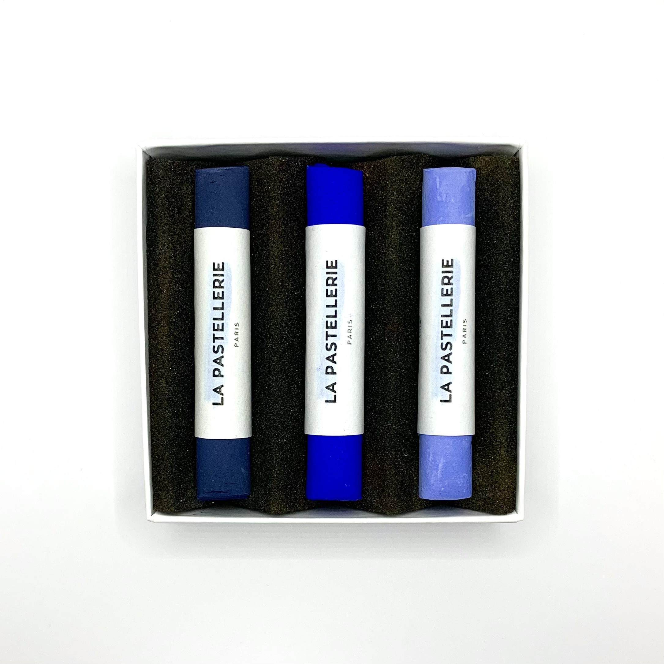 Coffret de 3 pastels "Trio bleuté"