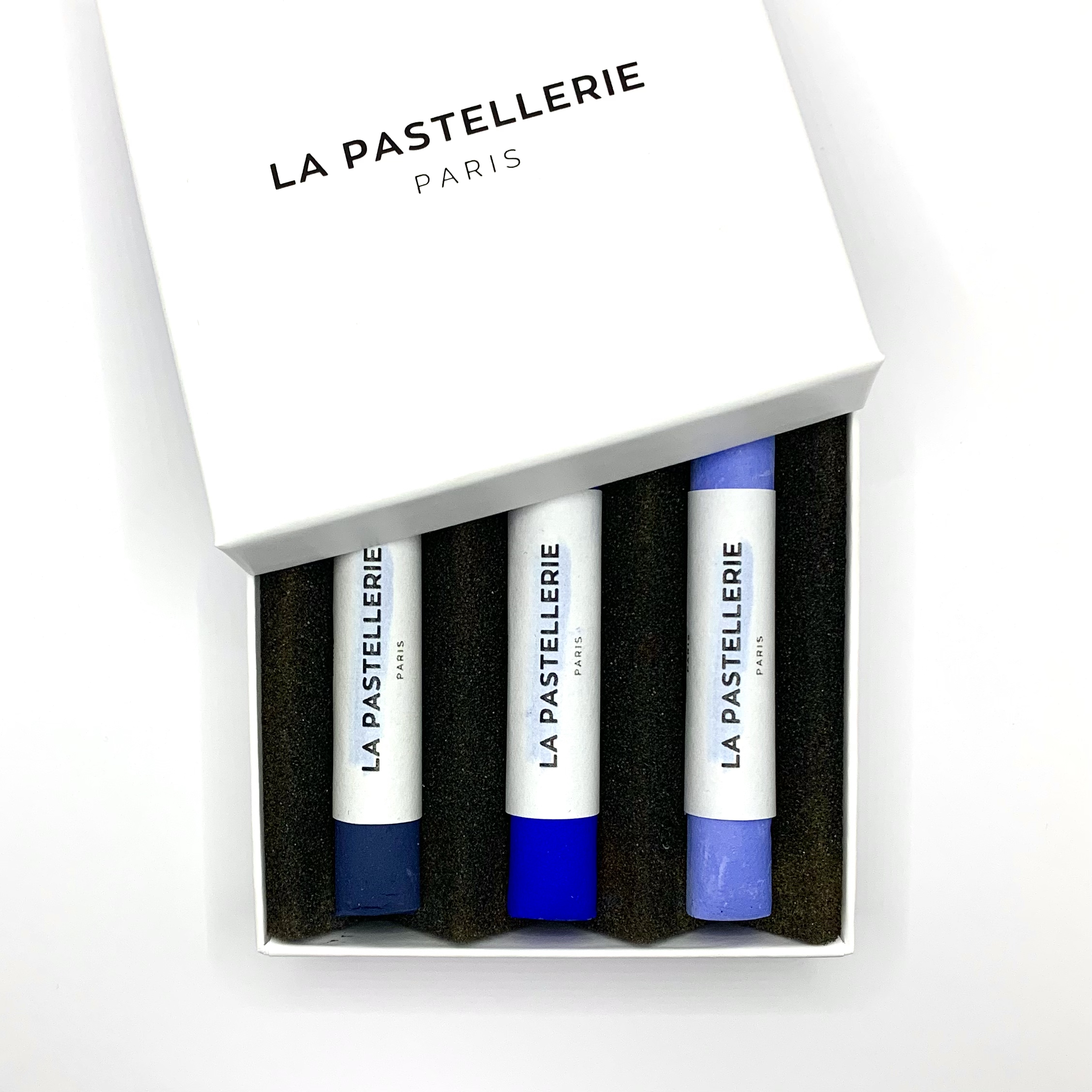 Coffret de 3 pastels "Trio bleuté"