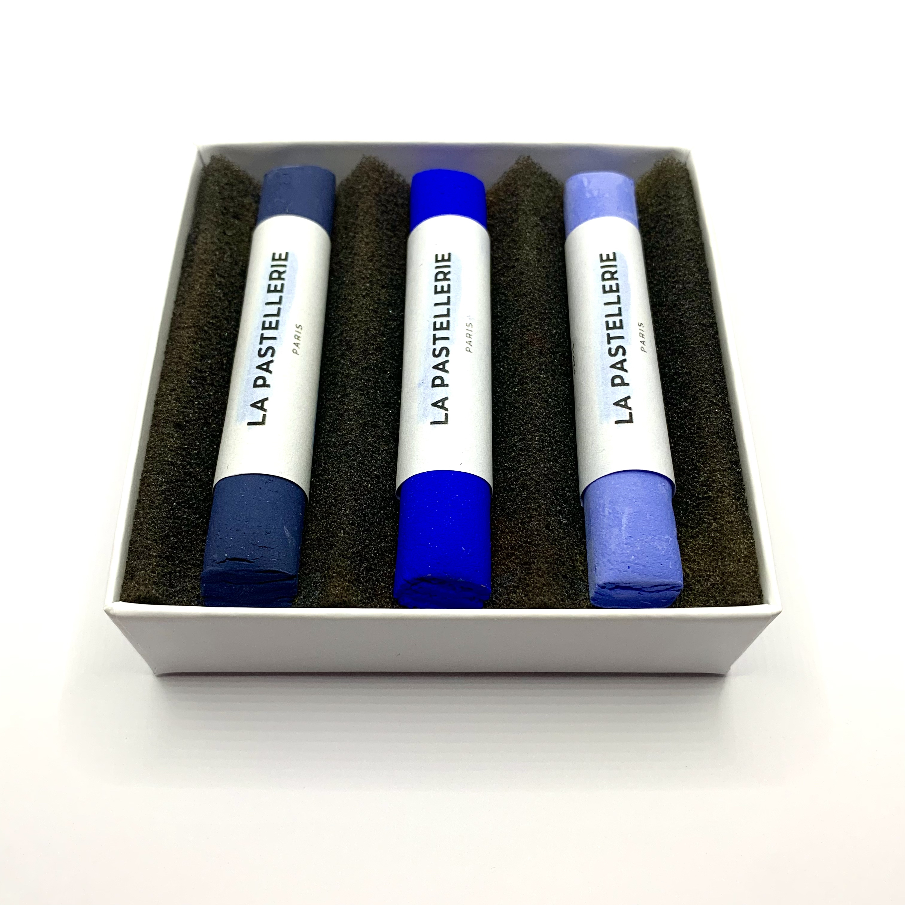 Coffret de 3 pastels "Trio bleuté"