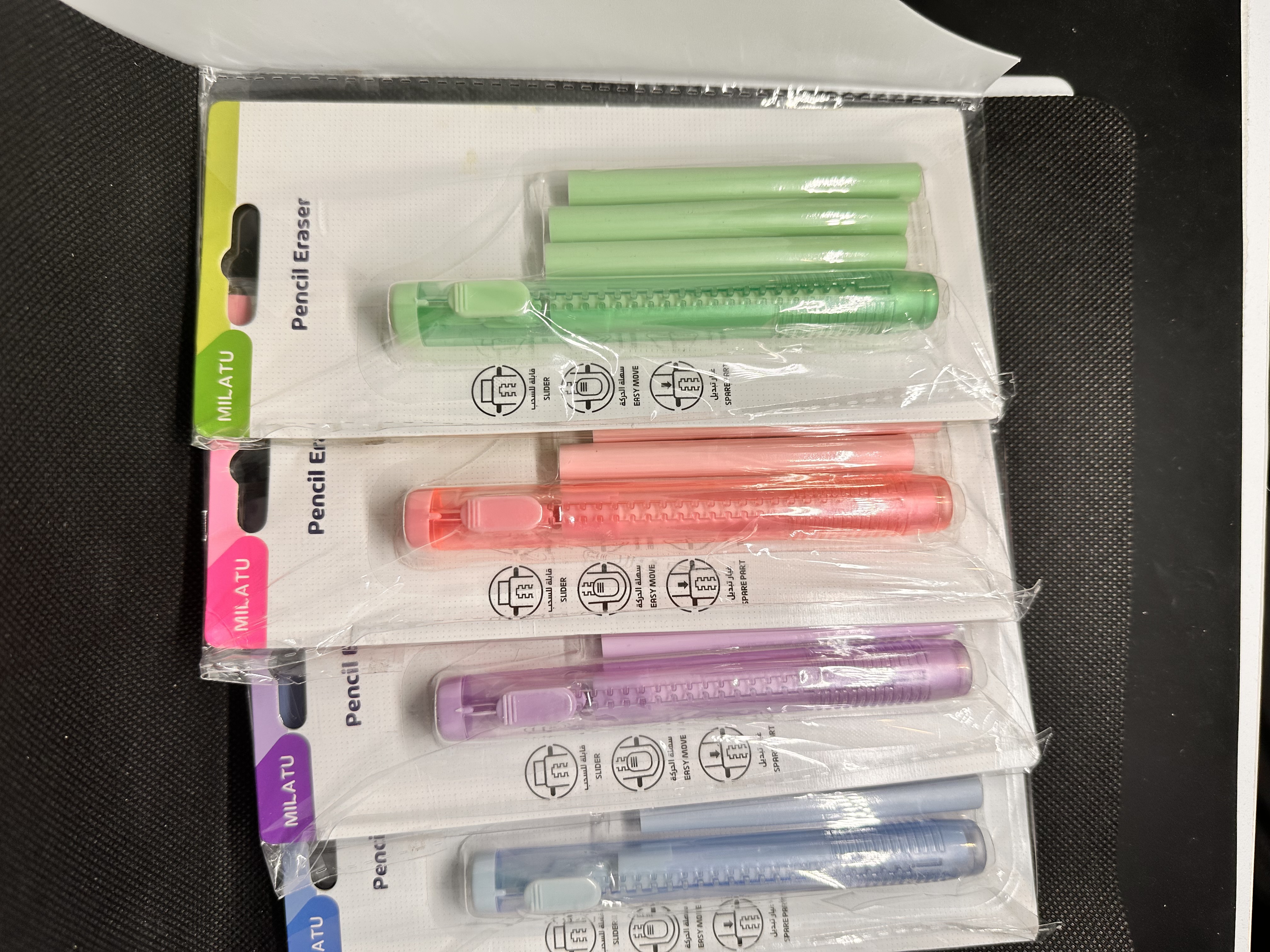 Retractable Erasers with refill