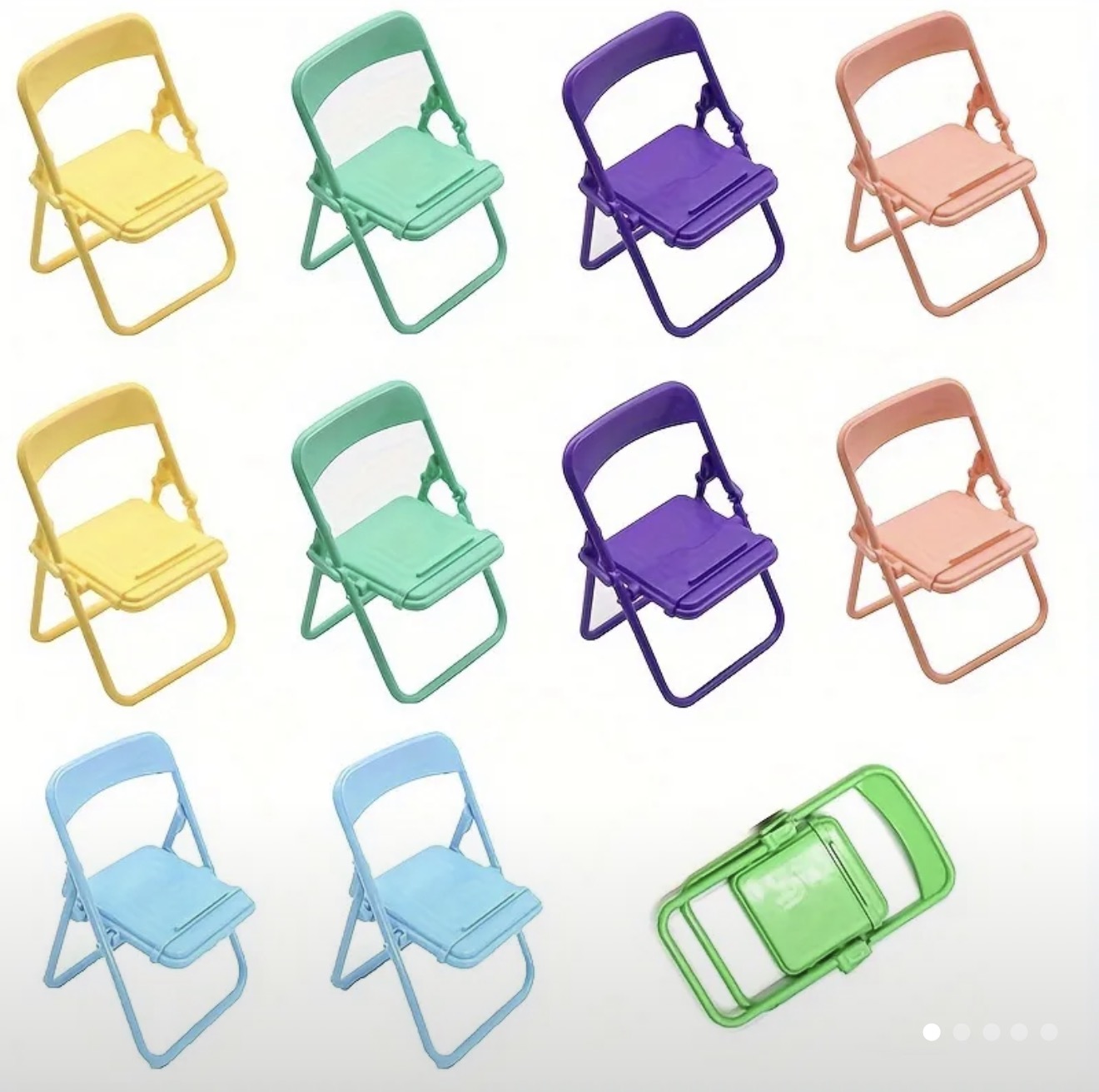 Colorful Folding Chair Phone Holder