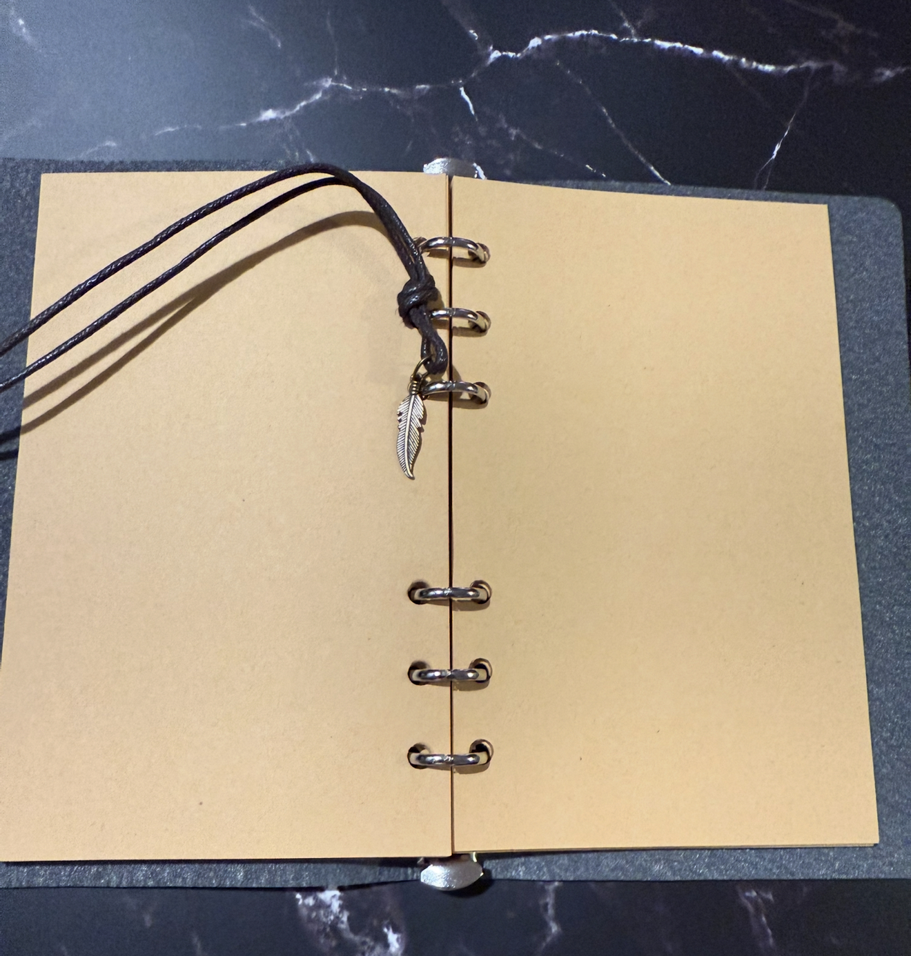Blue Floral Leather Journal