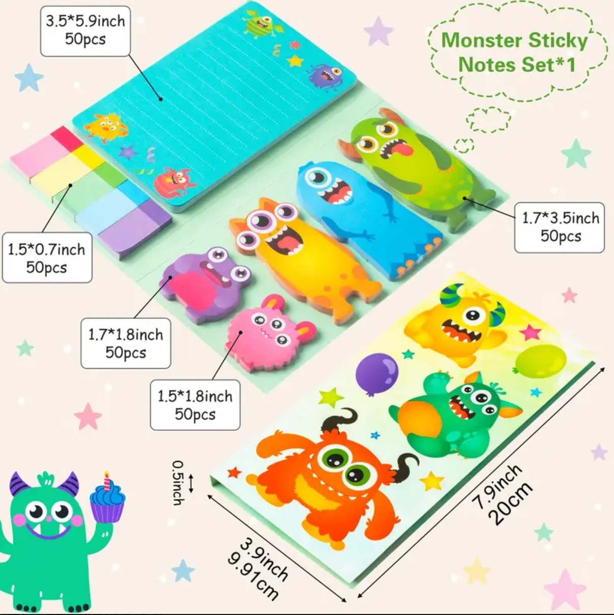 Monster Post - It Notes Book