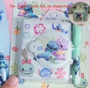 Stitch Themed Notebook and Pen Set