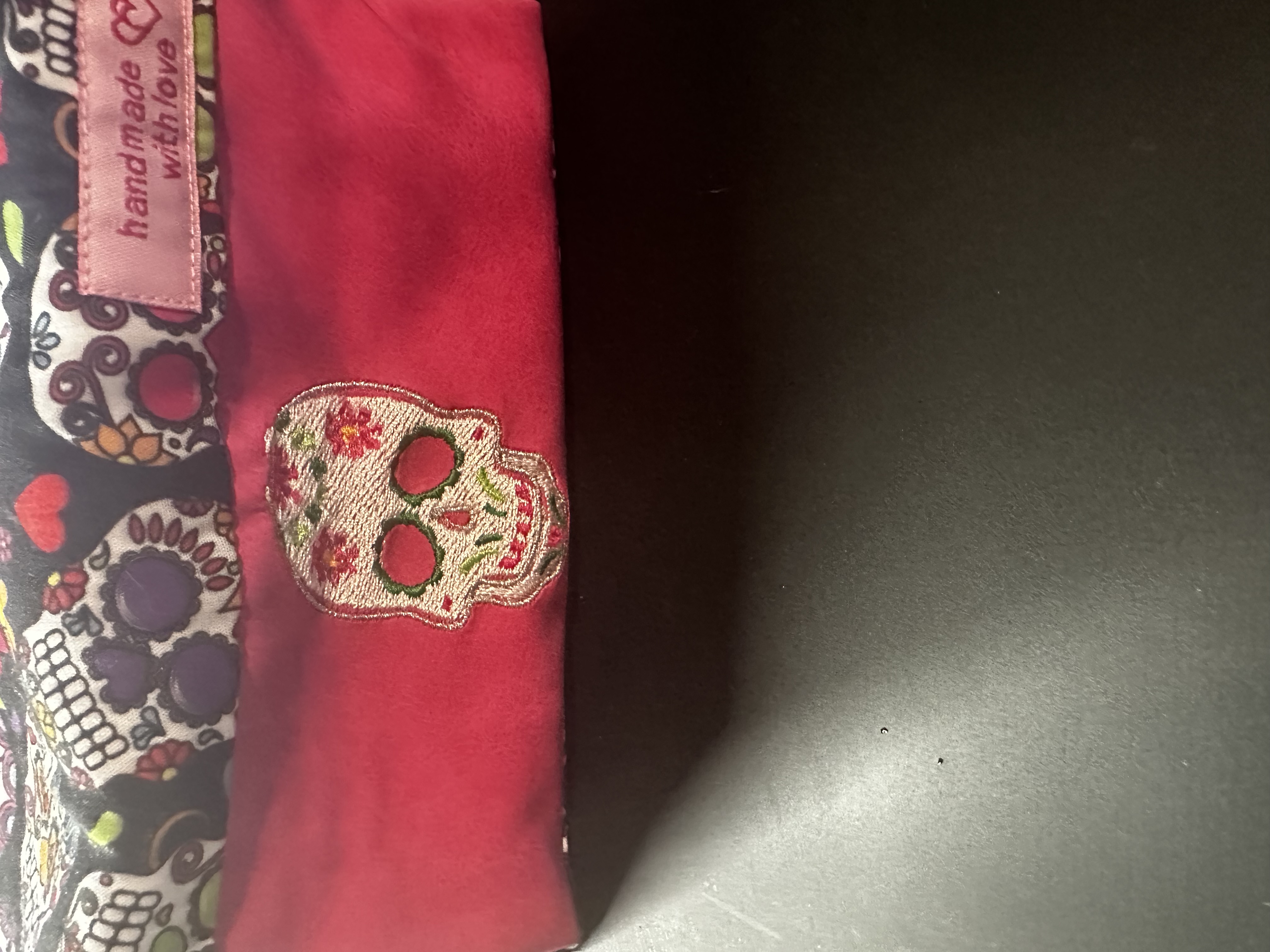 Hand made Day of the Dead Make Up Bag / Pencil Case