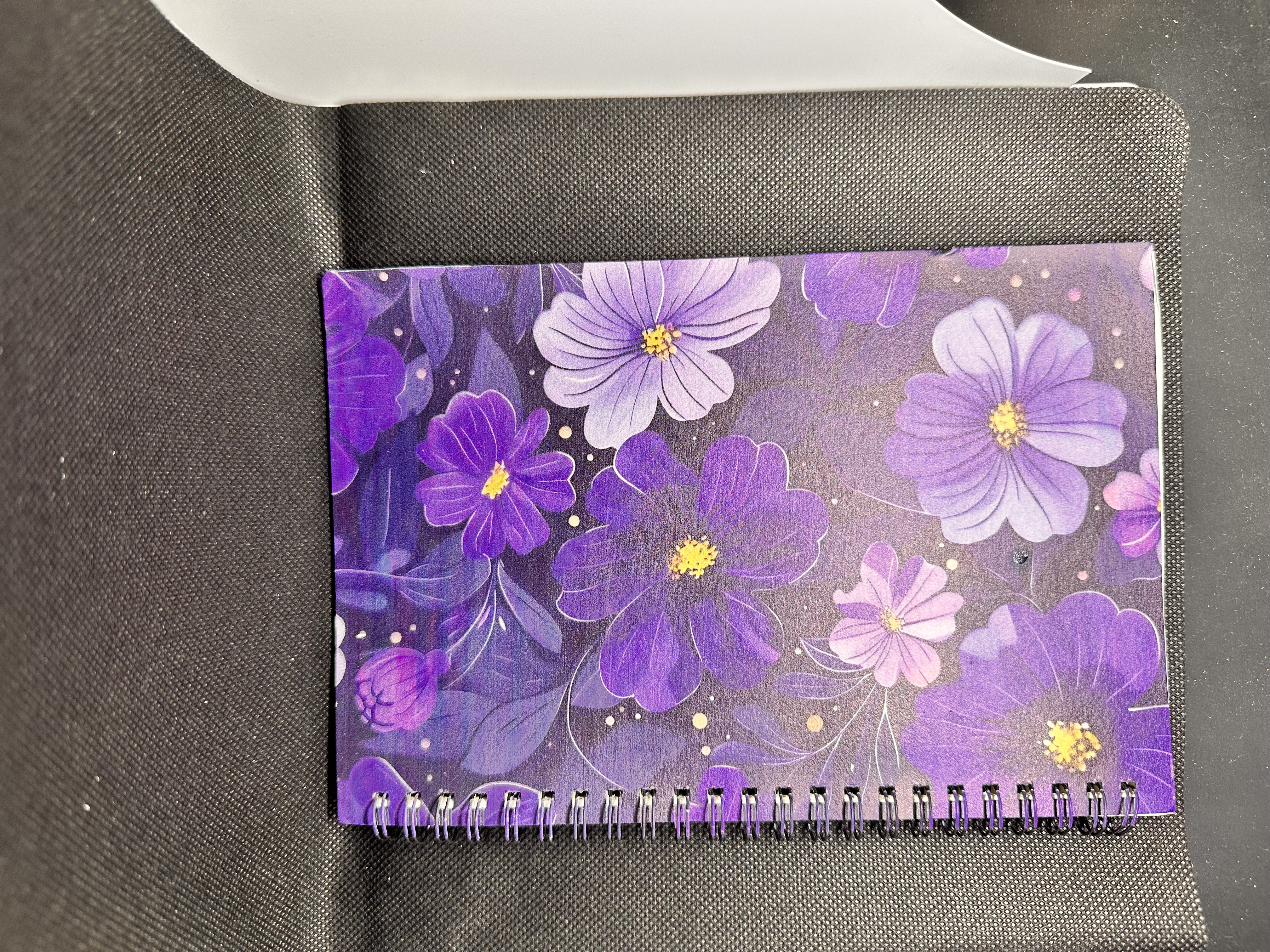 Purple Flowers A5 Notebook (Soft cover)