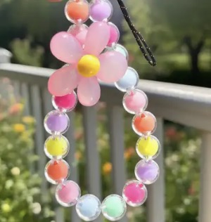 Daisy Beaded Lanyard