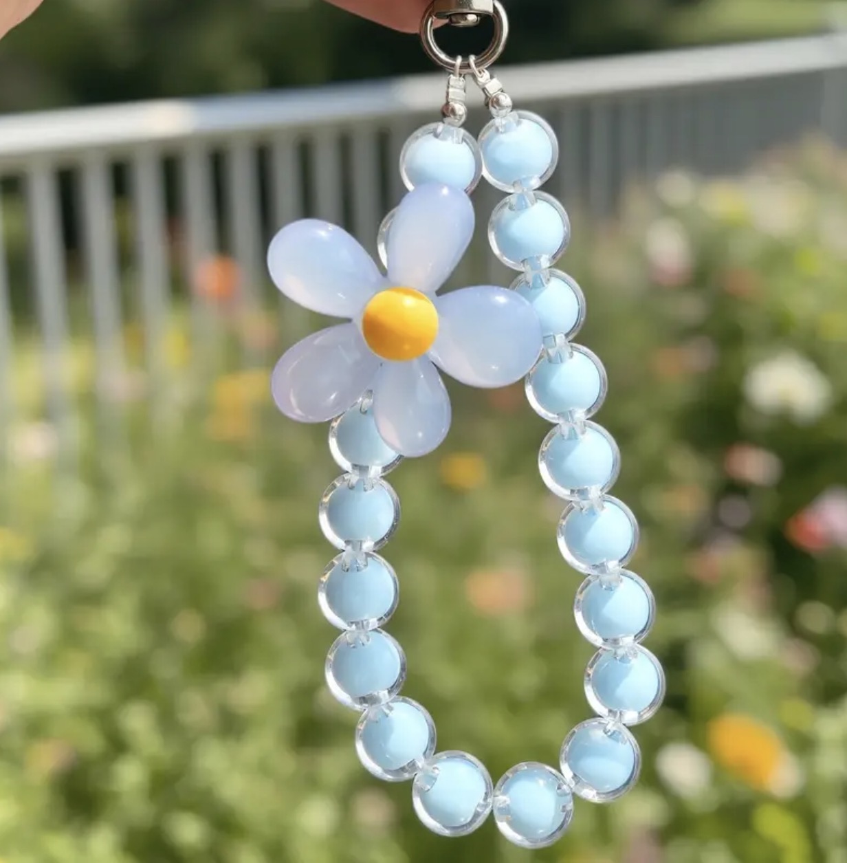 Daisy Beaded Lanyard