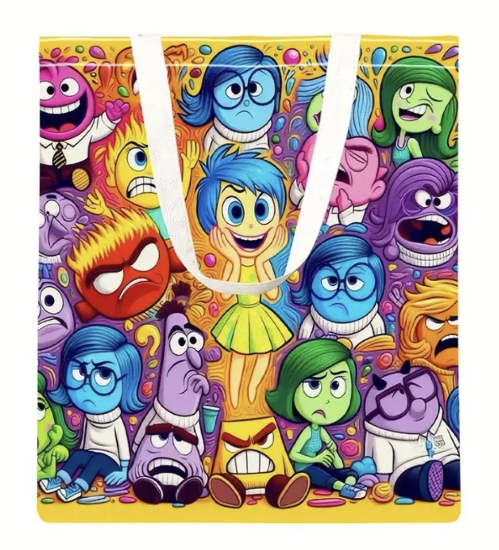 Inside Out Characters Tote Bag