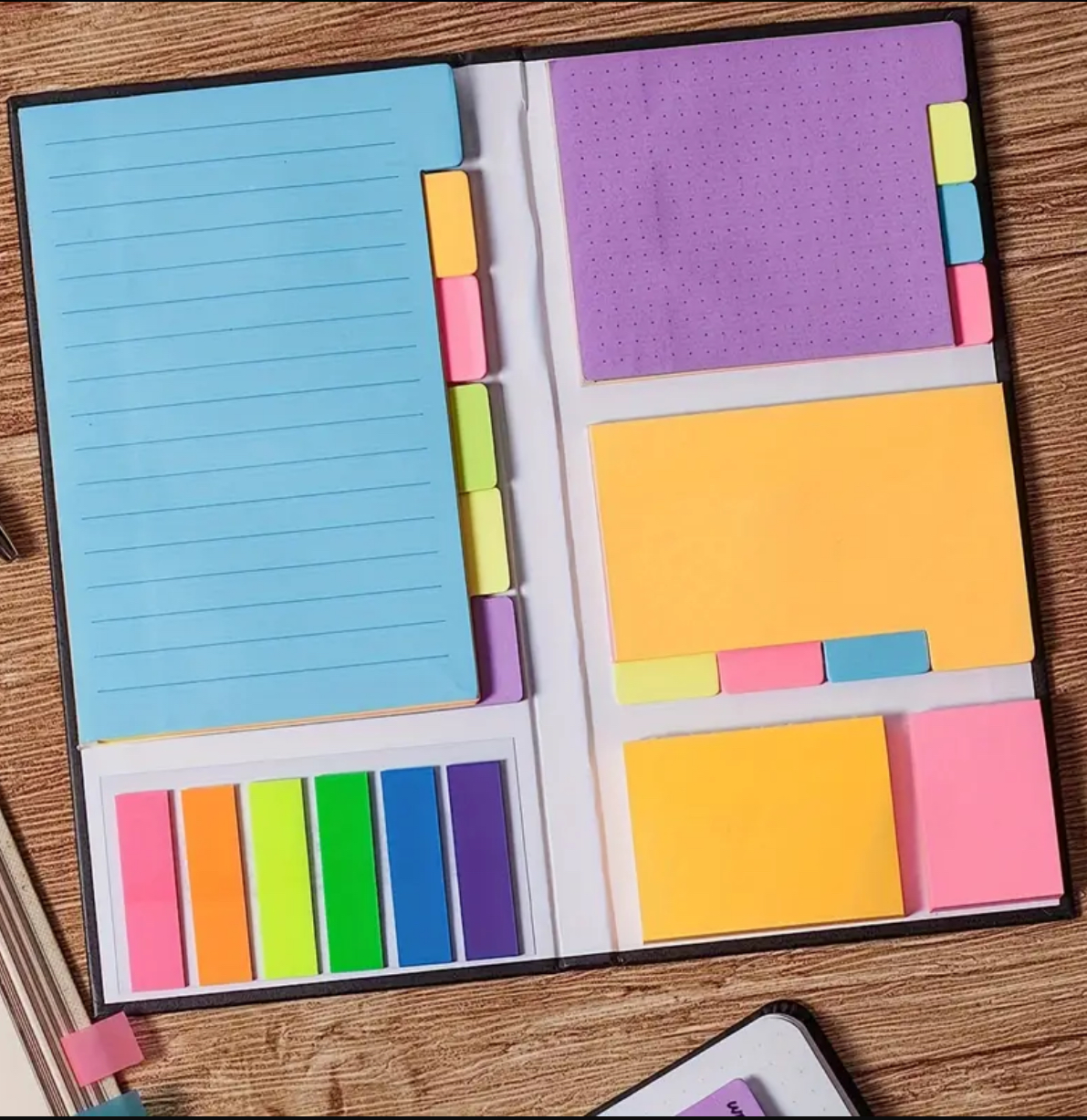Black cover sticky note book