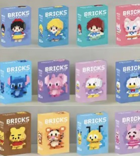 Cartoon Character Bricks Set (1PC)
