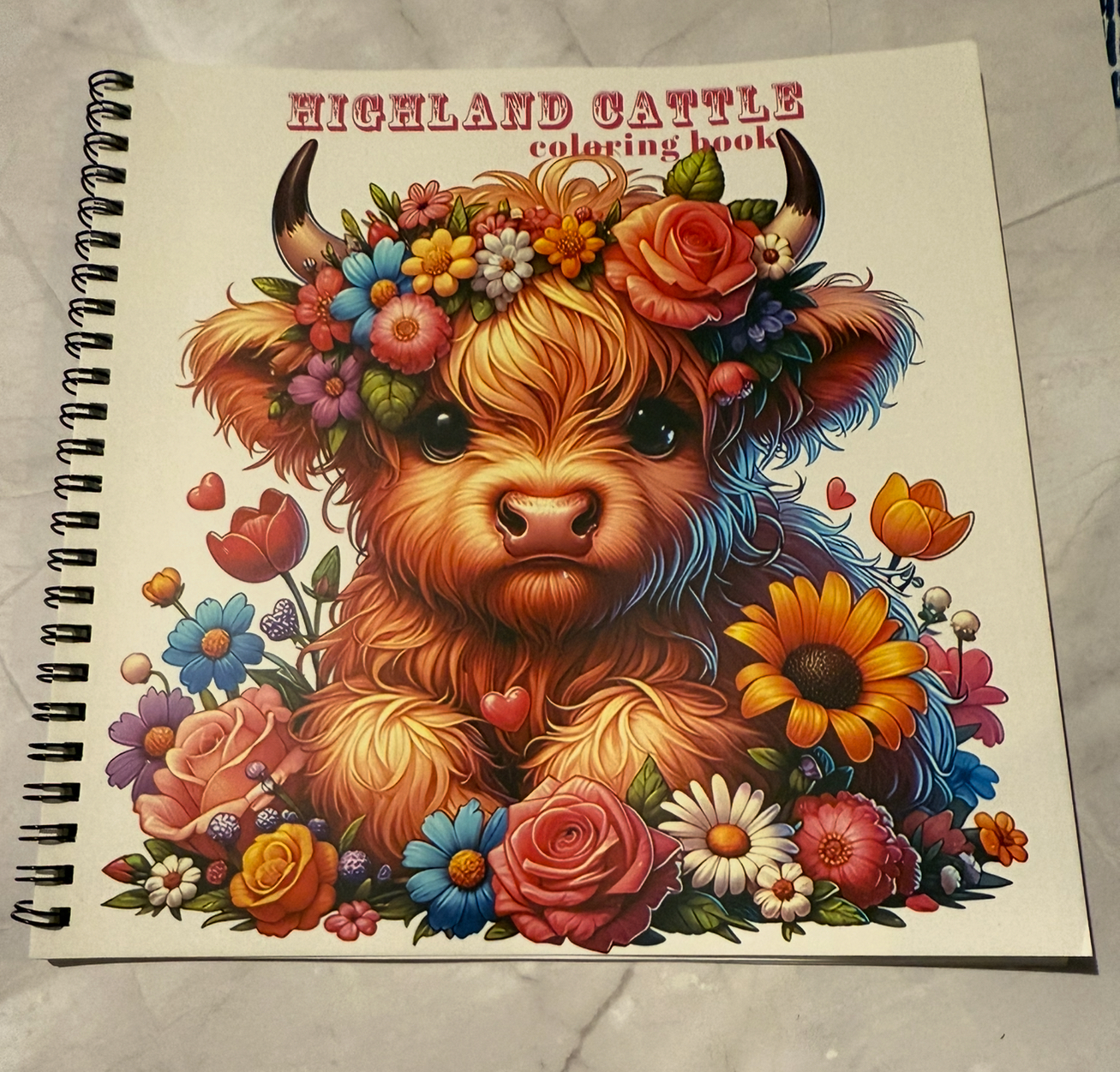 Highland Cow Coloring Book