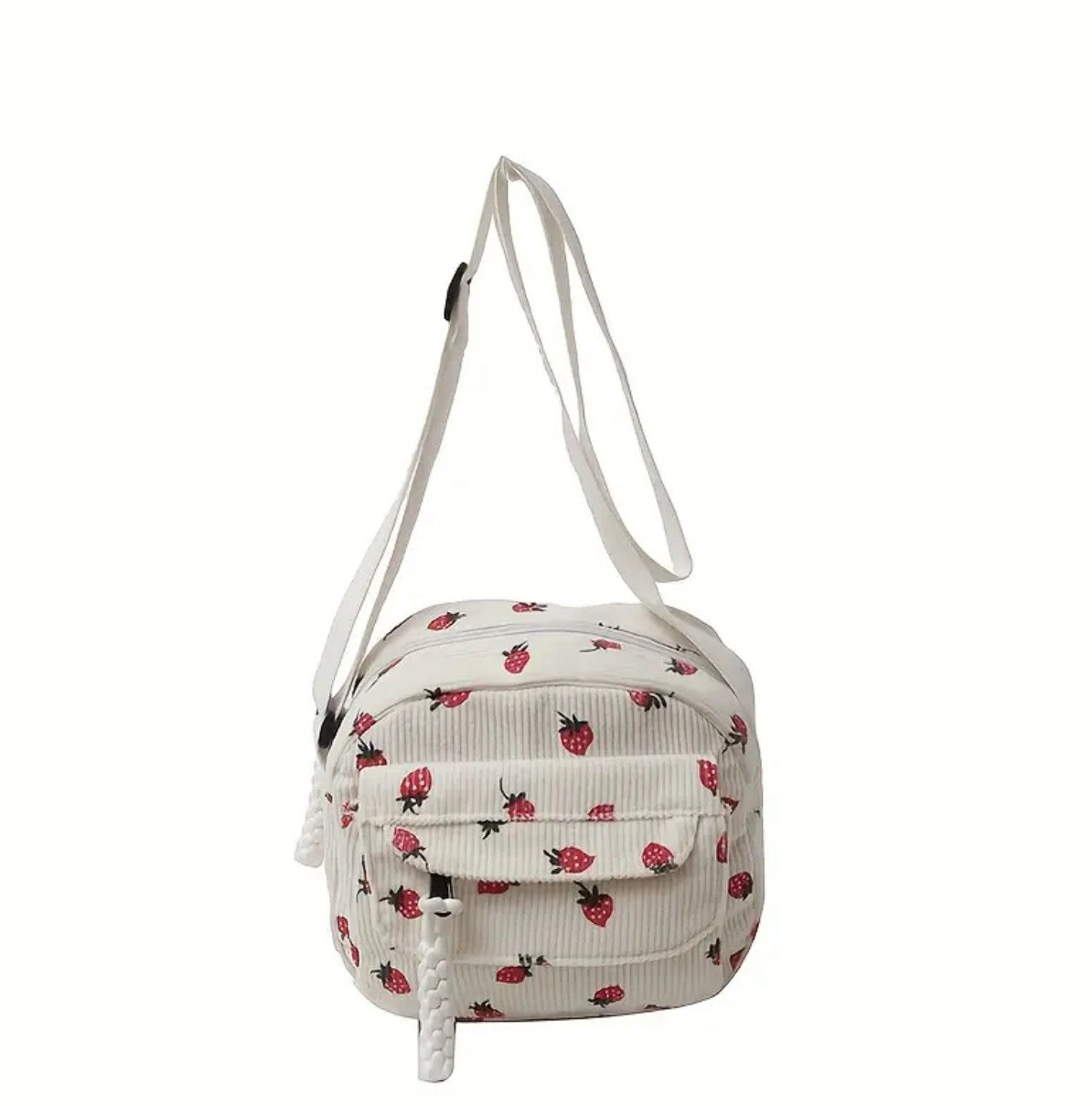Mini Corduroy Strawberry Tote Bag 