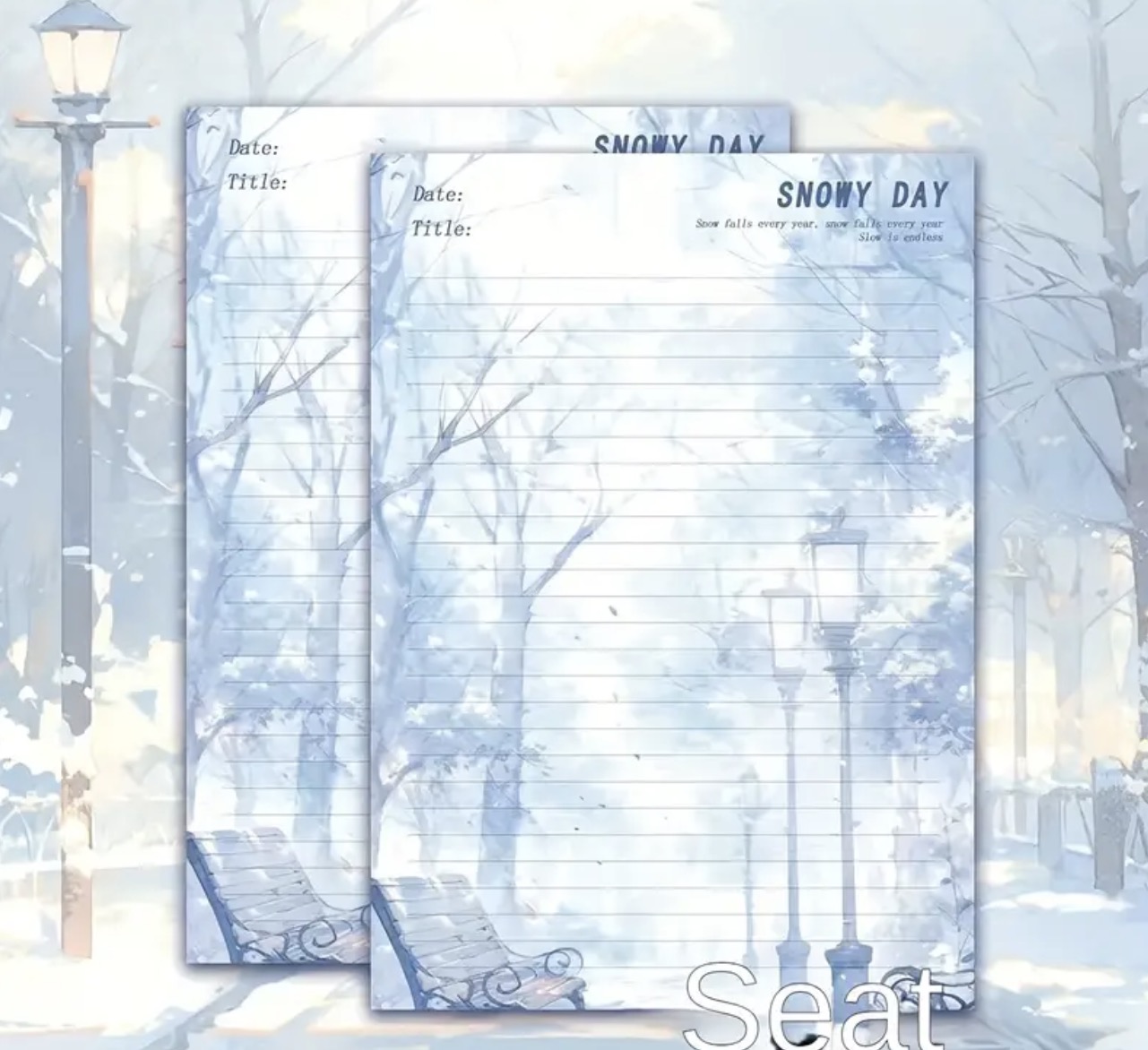 Winter Weather Writing Paper (B5)