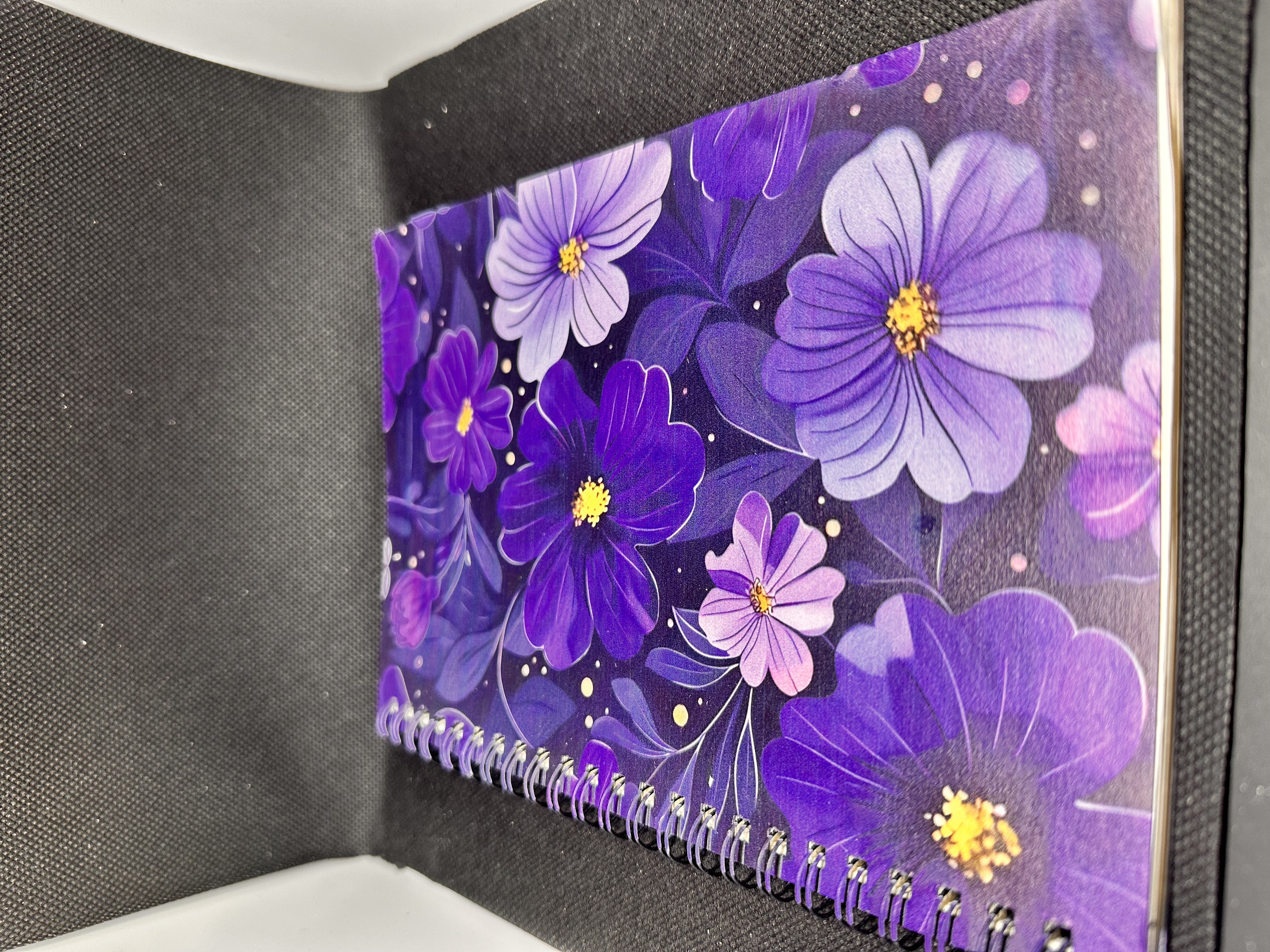 Purple Flowers A5 Notebook (Soft cover)