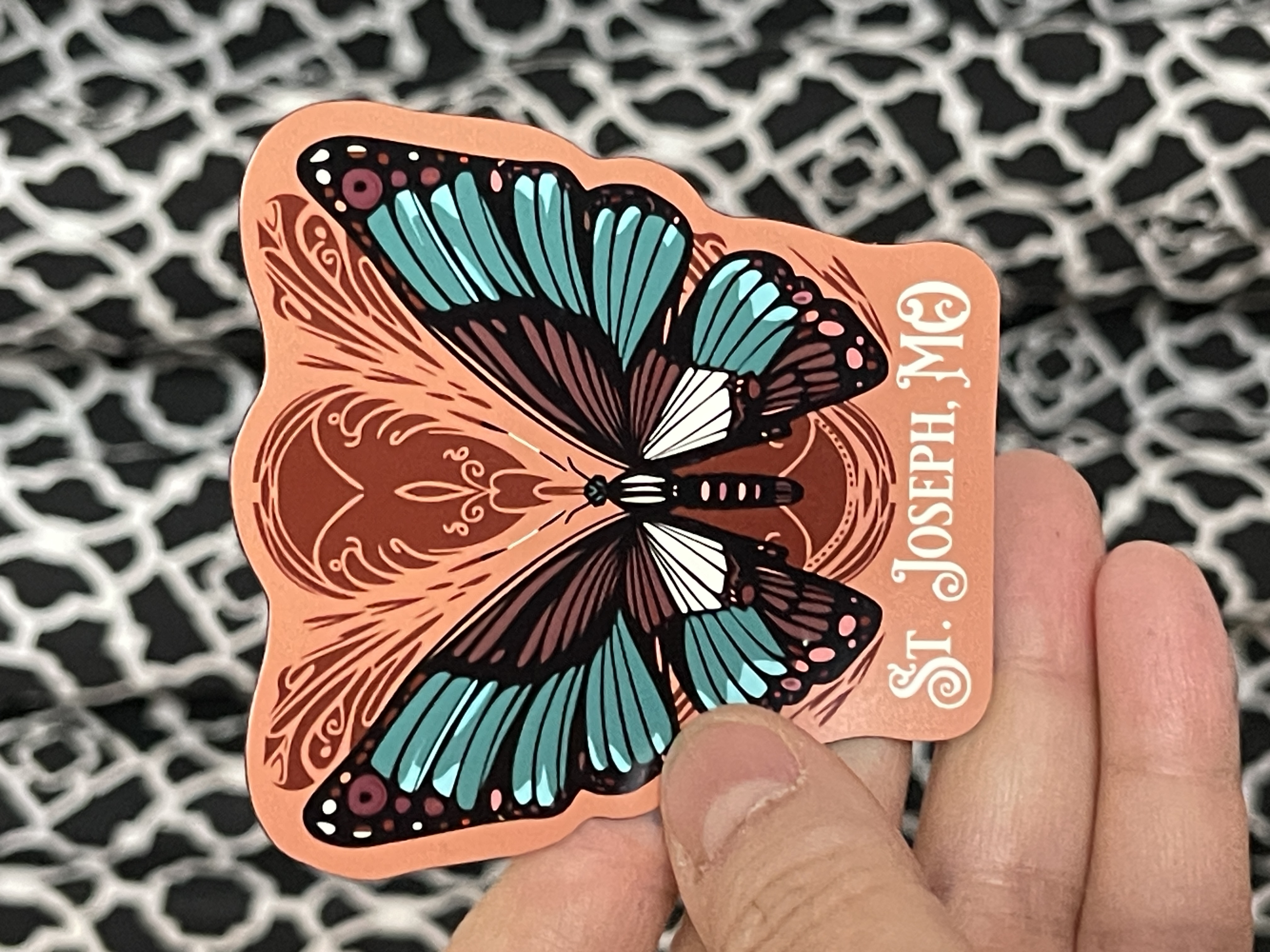St. Joseph, MO Butterfly Magnet