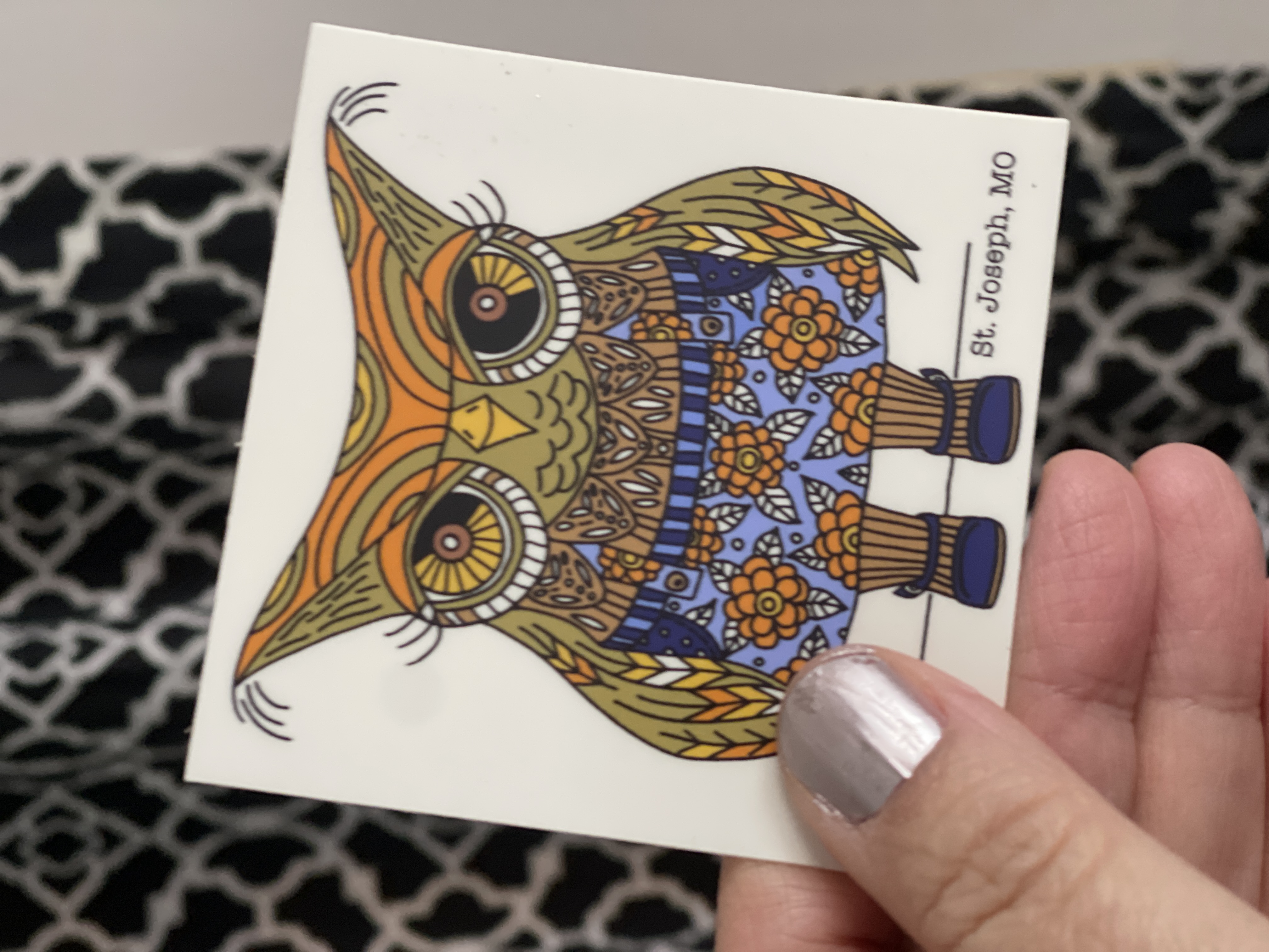 Groovy Owl St. Joseph Sticker