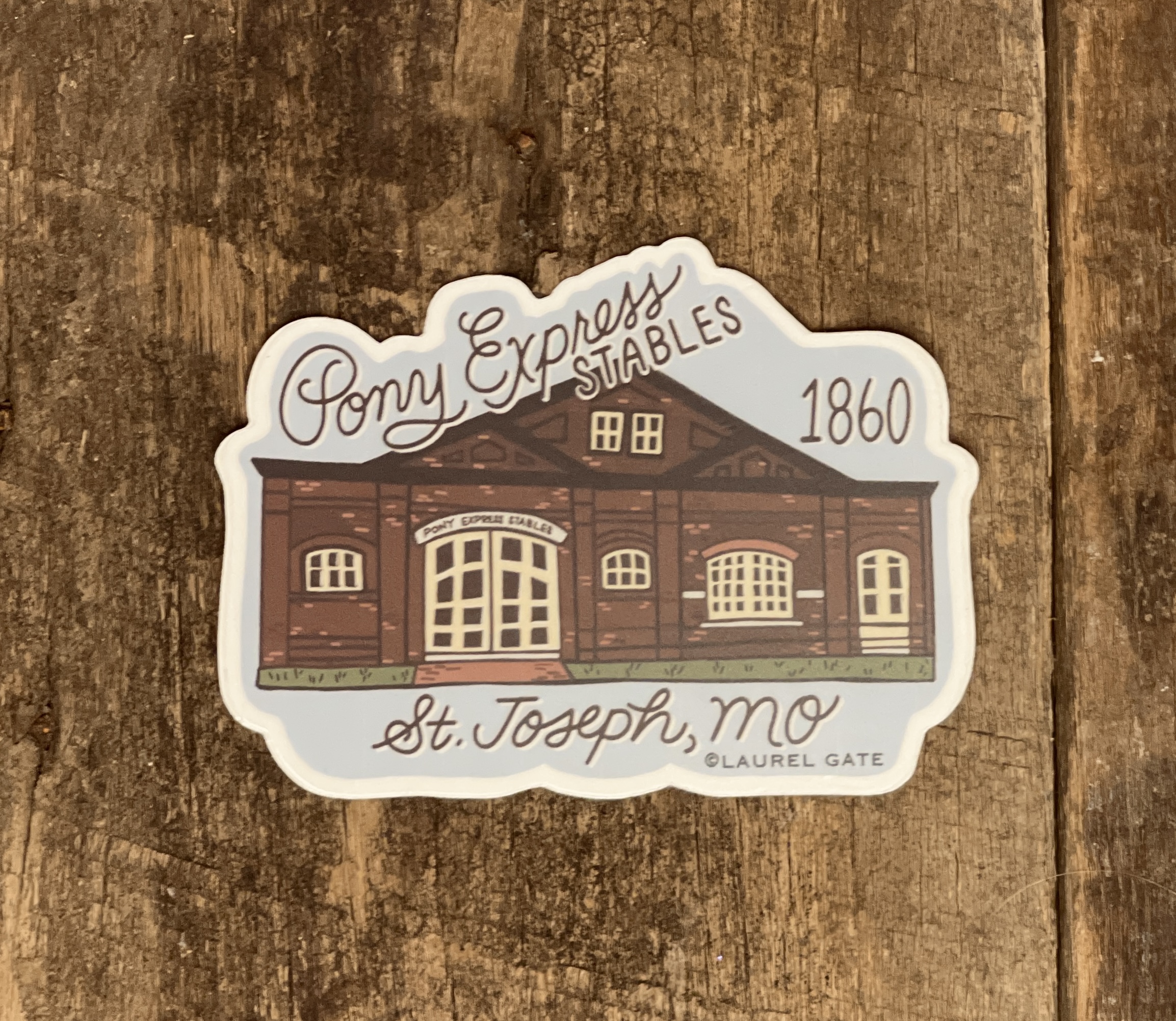 Pony Express 1860 Stables Sticker
